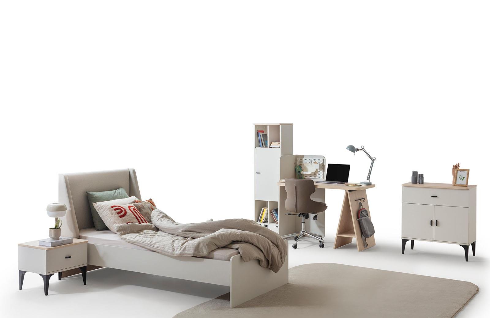 Anaya Başlıklı Bazalı Karyola 100x200