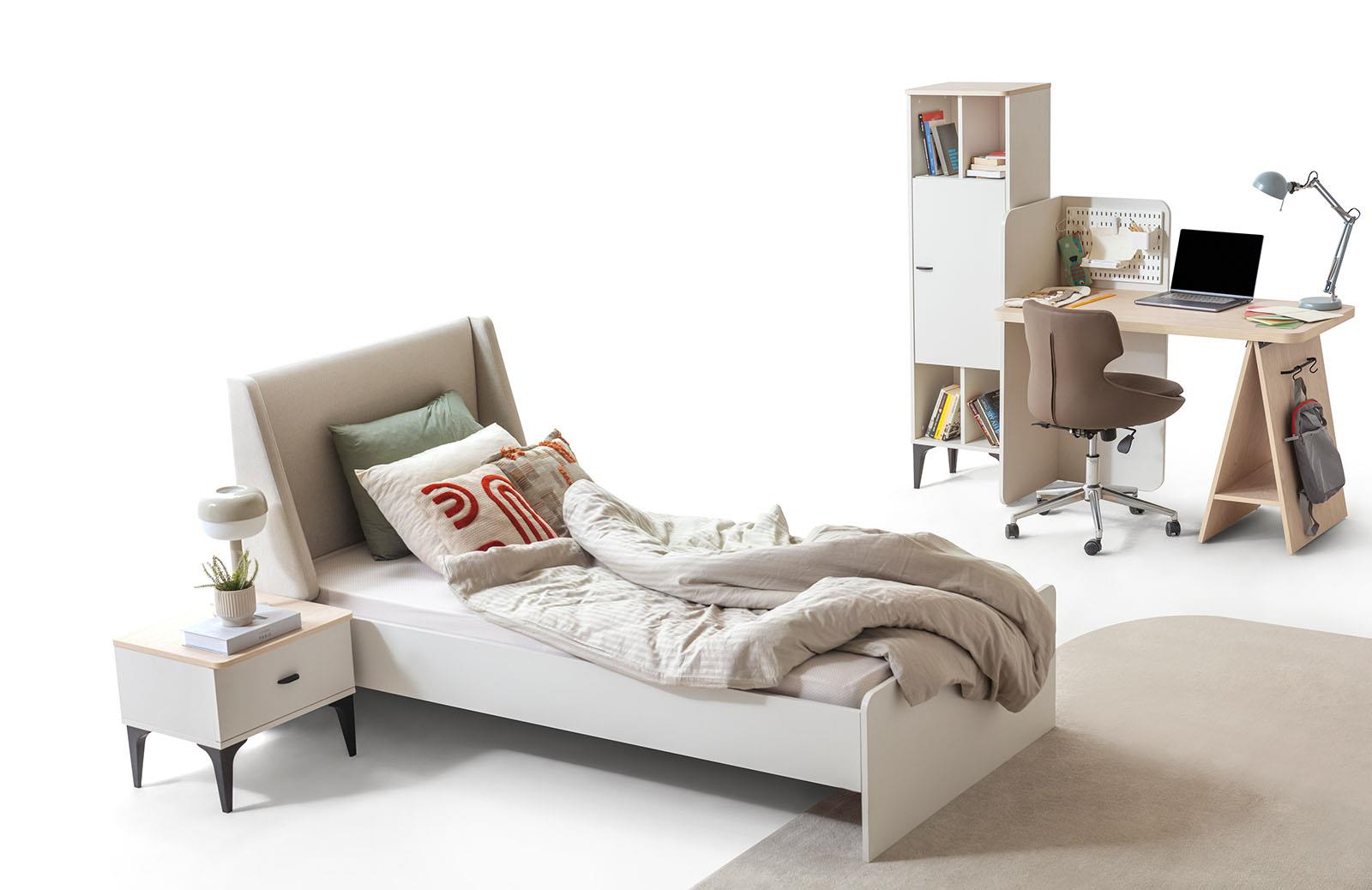 Anaya Başlıklı Bazalı Karyola 120x200