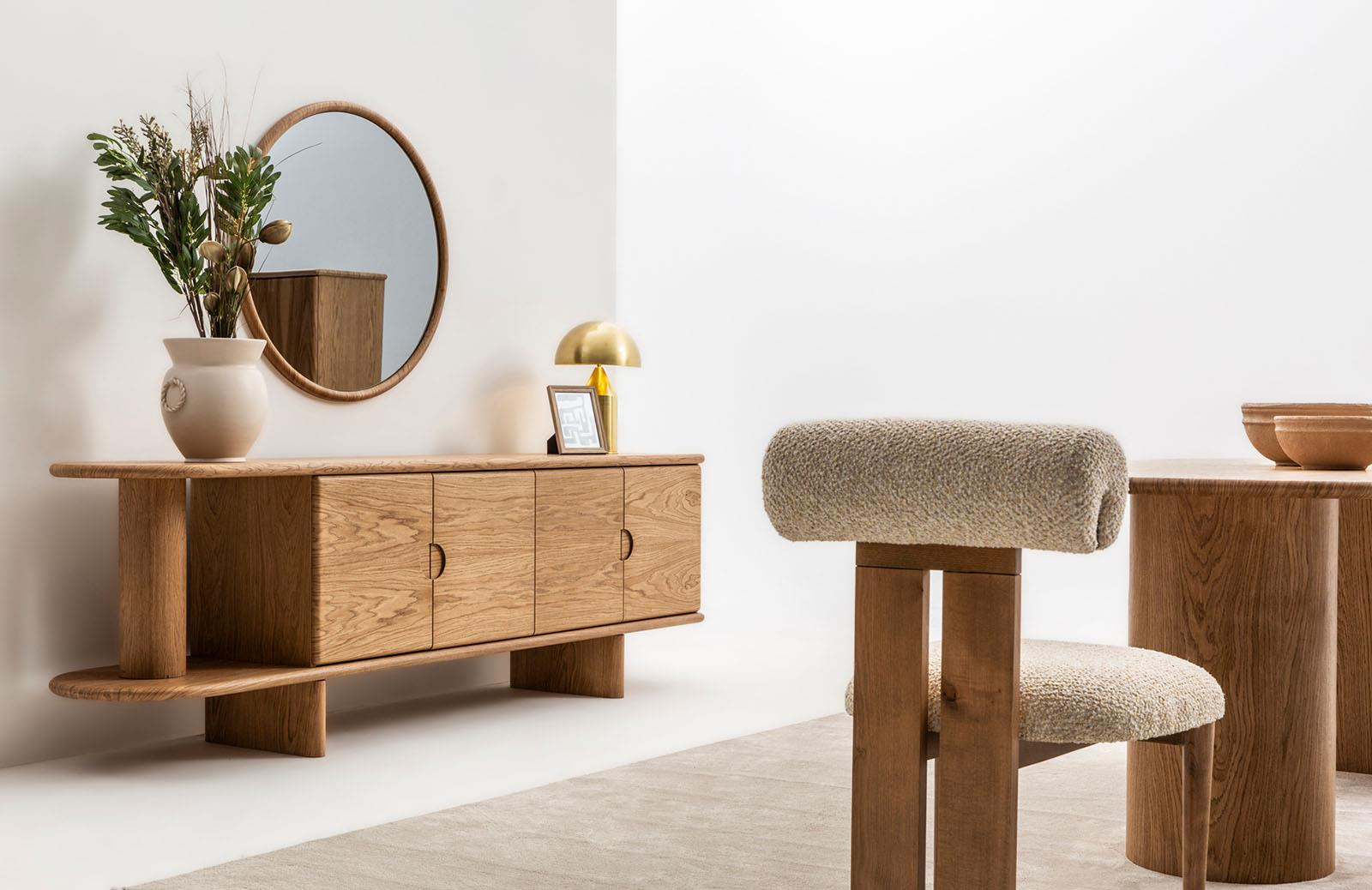 Cash Yemek Odası Takımı Ceviz Renkli Bohem Tarzlı