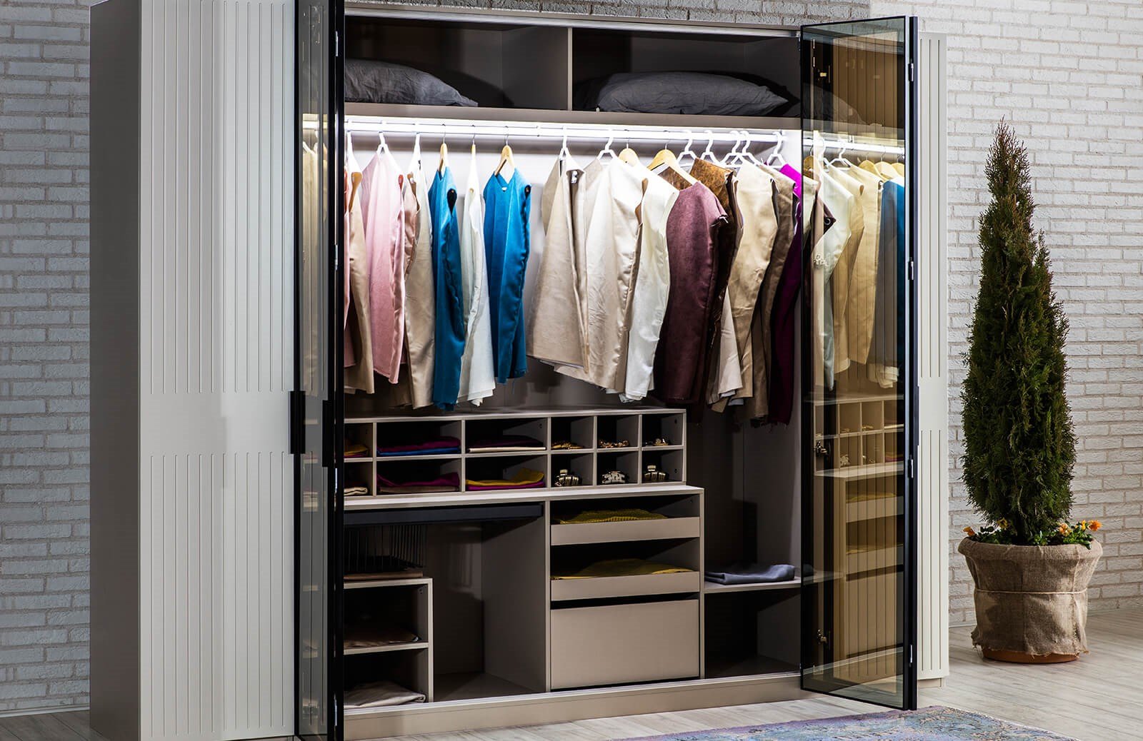 Clove Köşe Dolap Takım