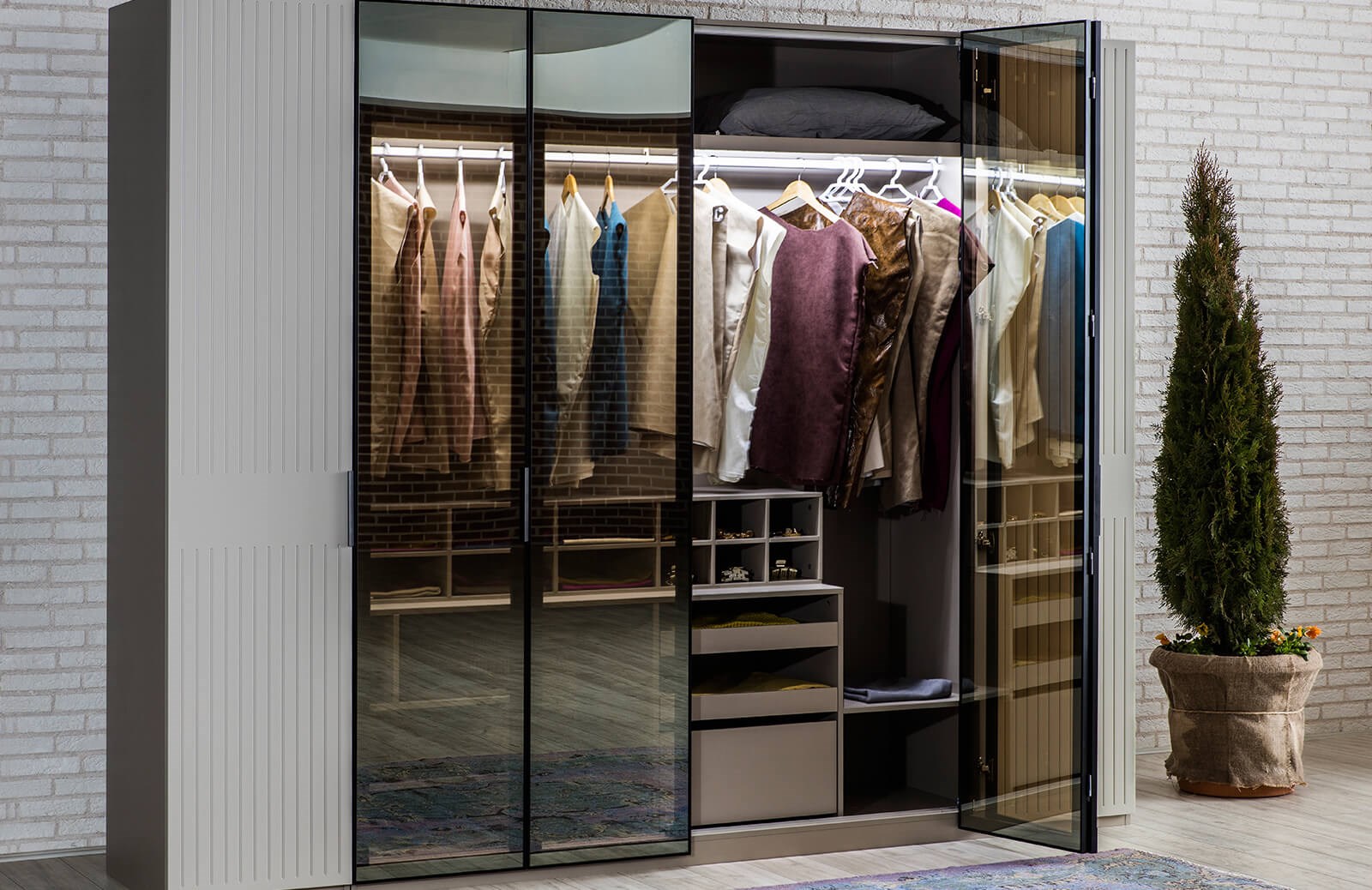 Clove Köşe Dolap Takım