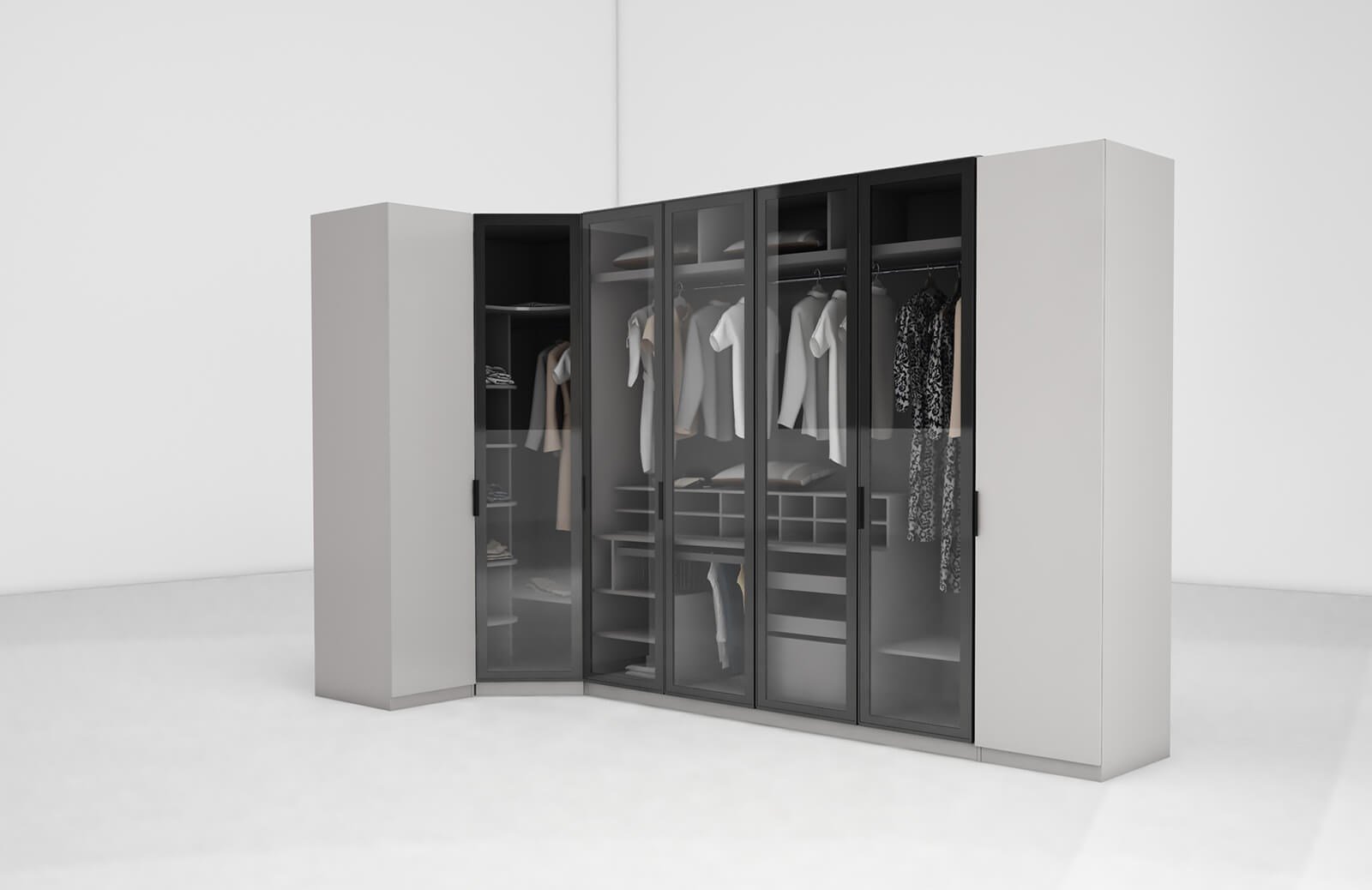 Clove Köşe Dolap Takım