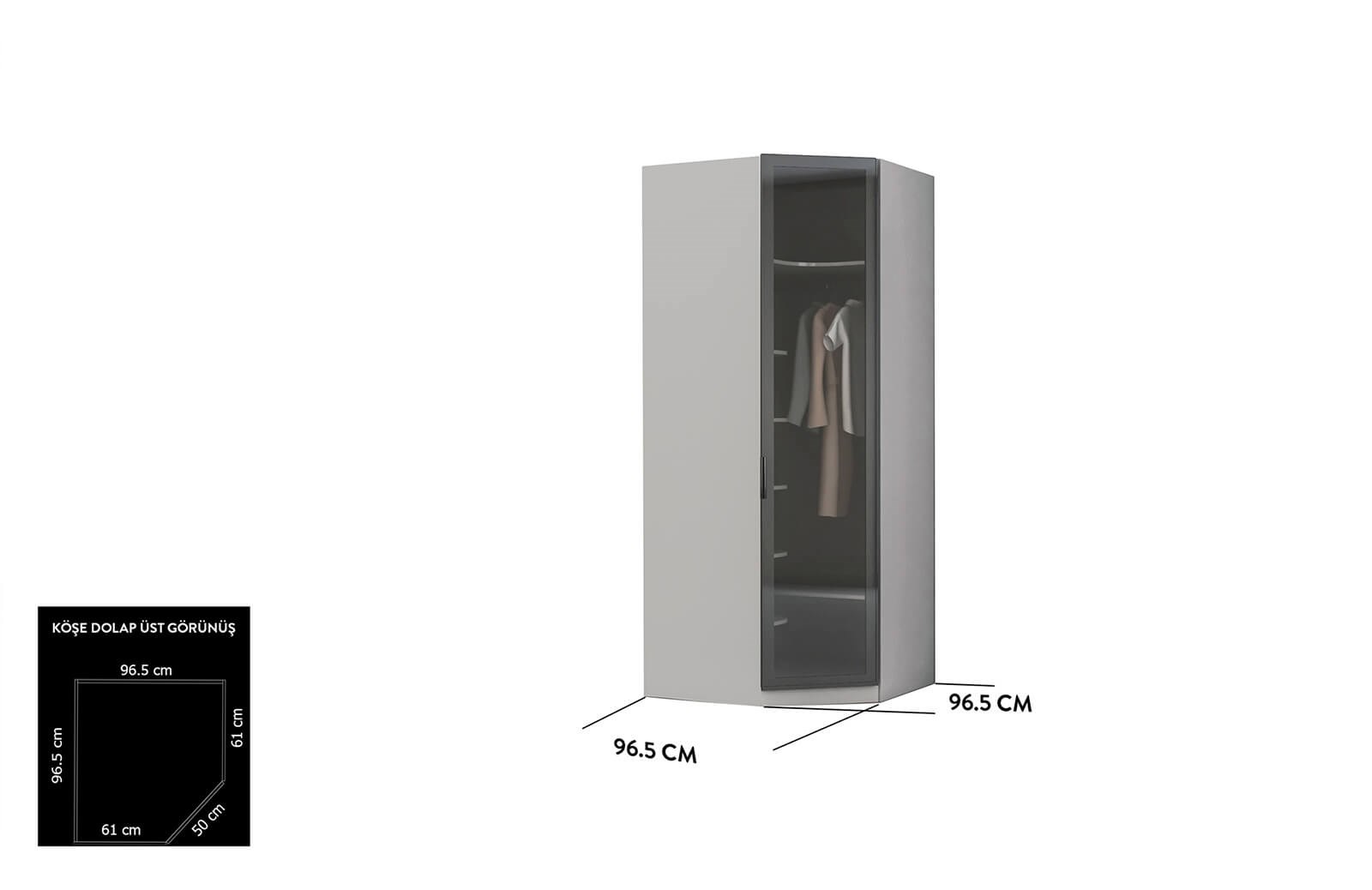 Clove Köşe Dolap Takım