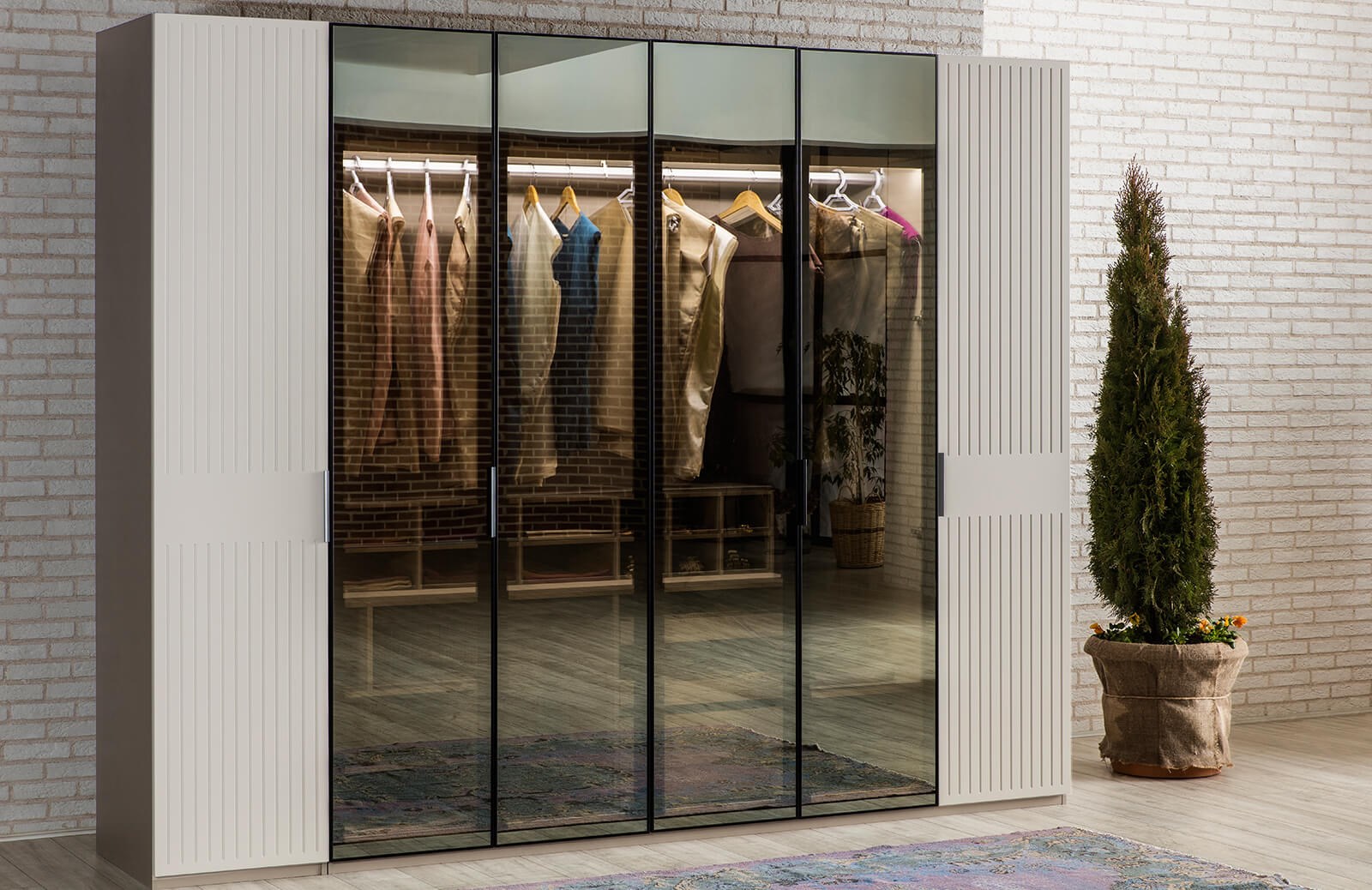 Clove Köşe Dolap Takım