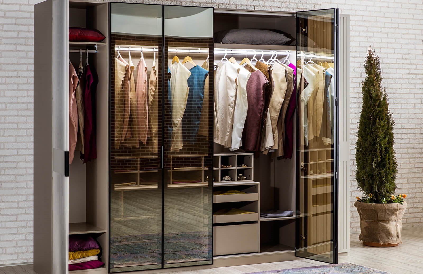 Clove Köşe Dolap Takım