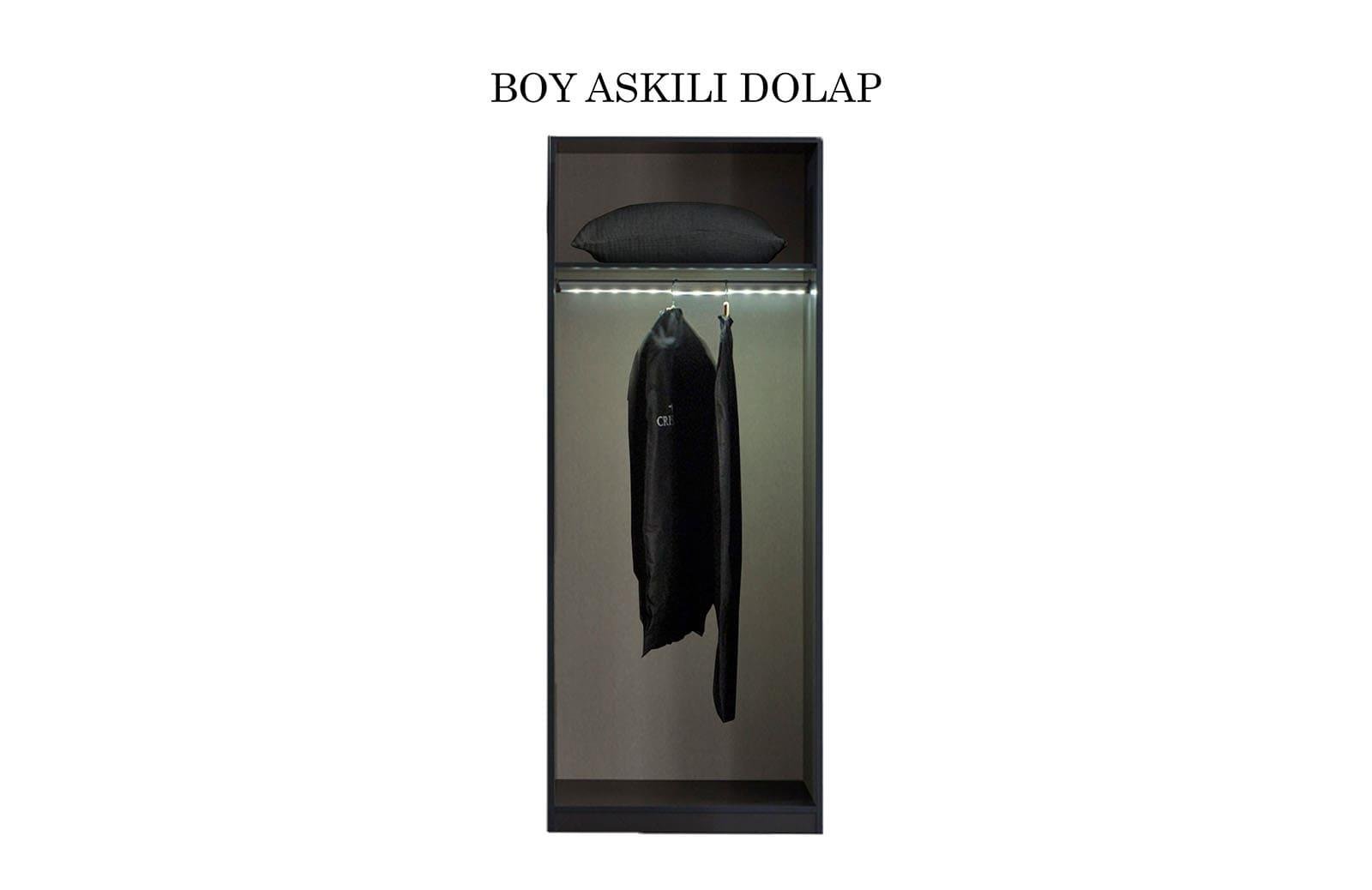 Daisi İki Kapaklı Boy Askılı Dolap