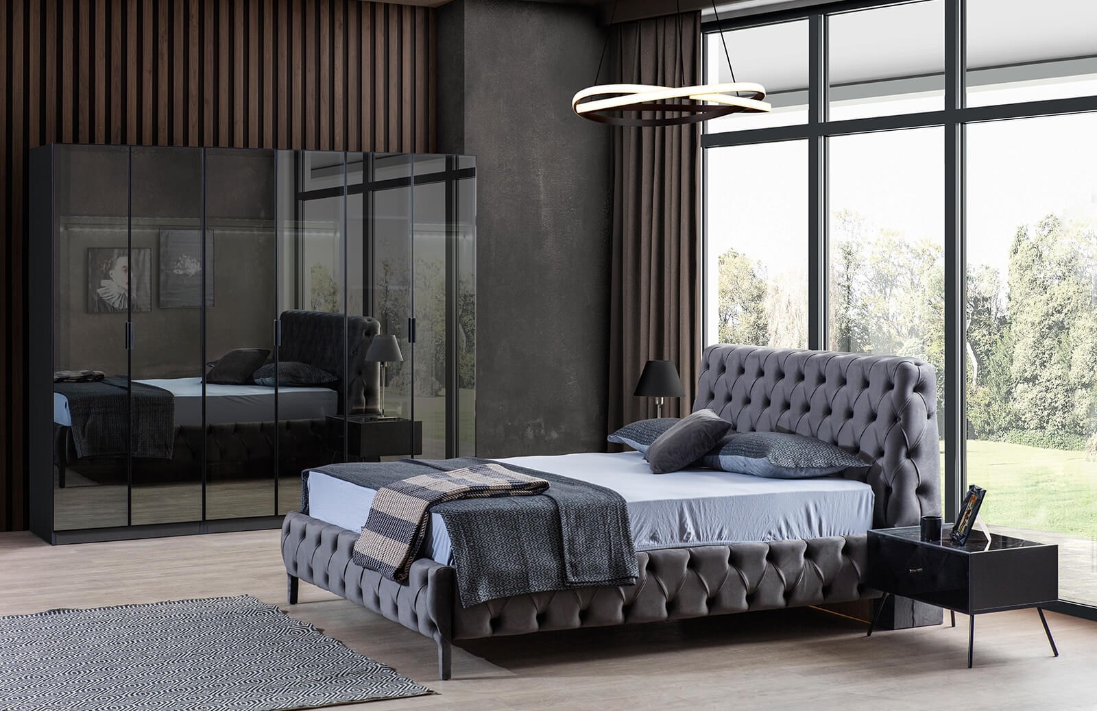 Daisi Yatak Odası Takımı Antrasit