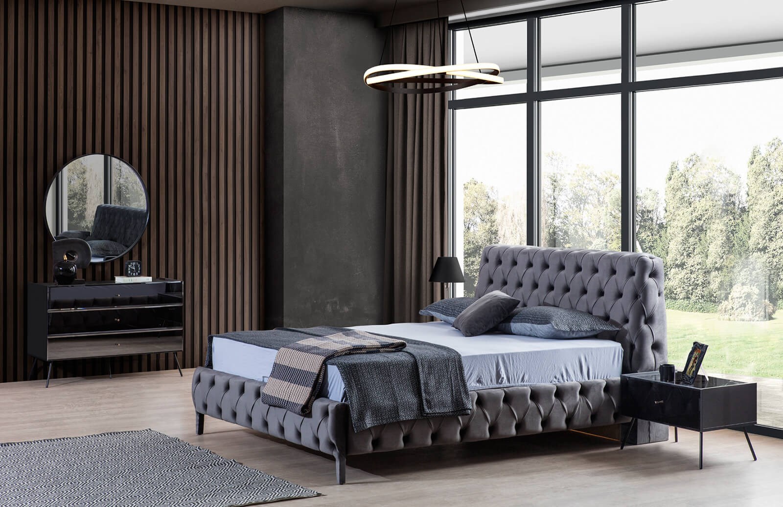 Daisi Yatak Odası Takımı Antrasit