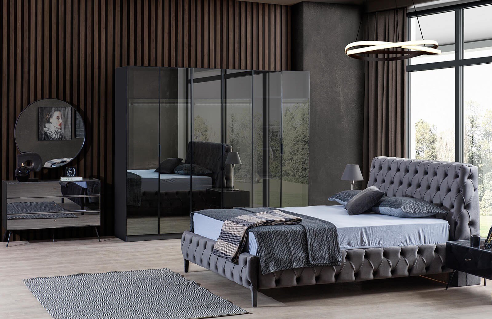 Daisi Yatak Odası Takımı Antrasit