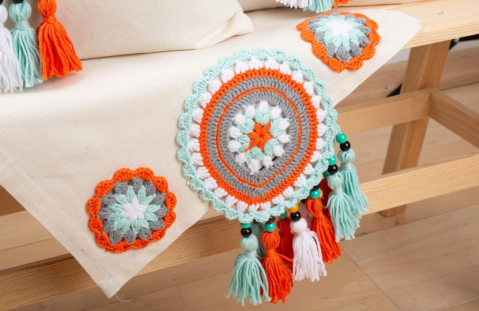 Engince Kırlent Kılıfı Runner Seti ENGC-DF-41