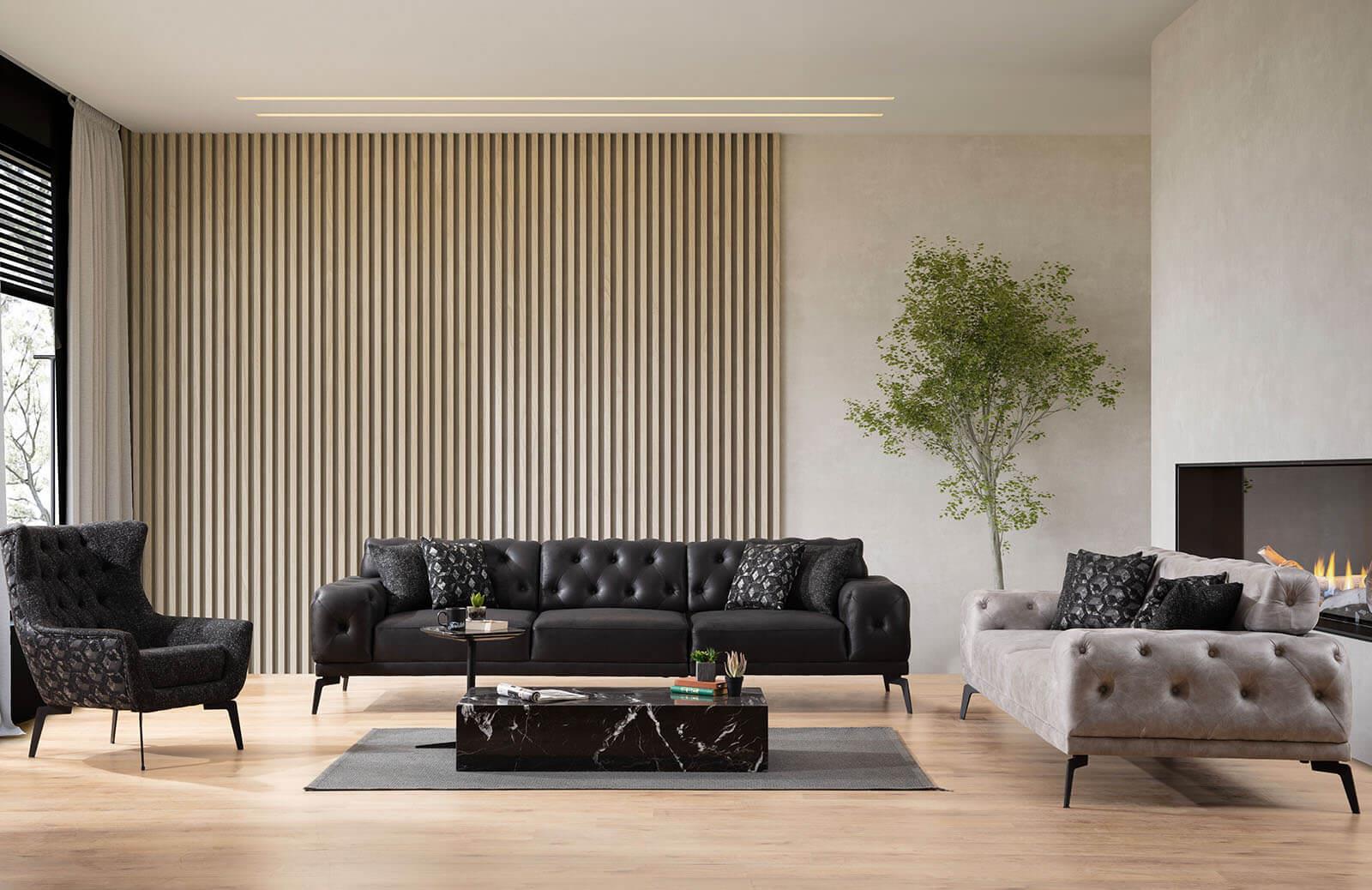 Fredrik Koltuk Takımı Black