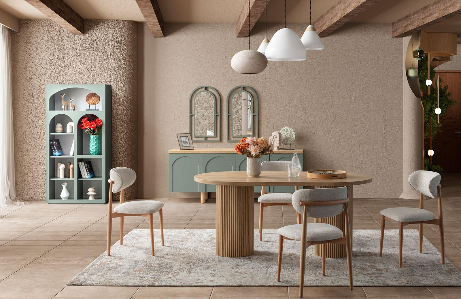 Latrell Retro V2 Yemek Odası Takımı