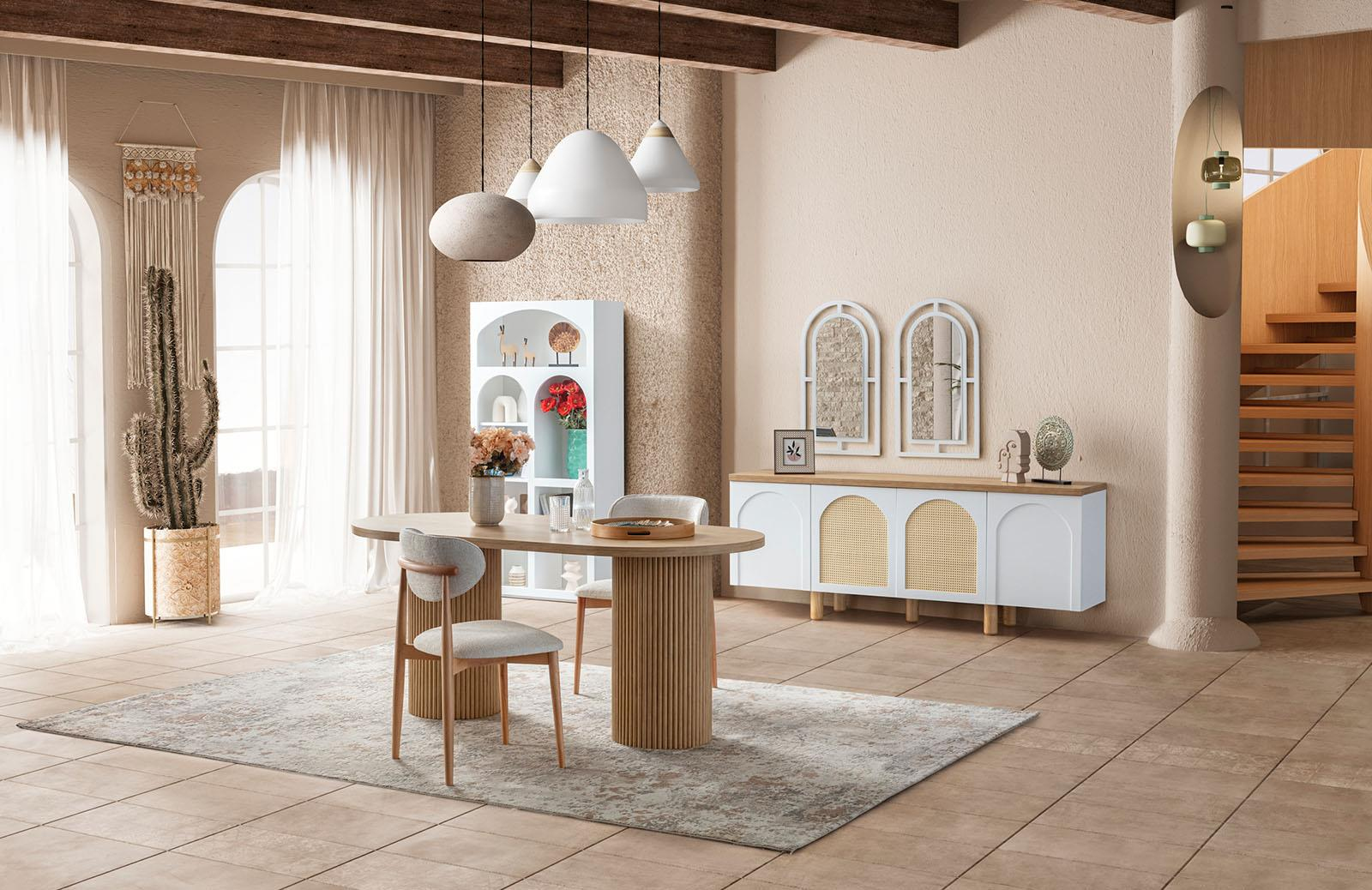 Latrell Retro Yemek Odası Takımı