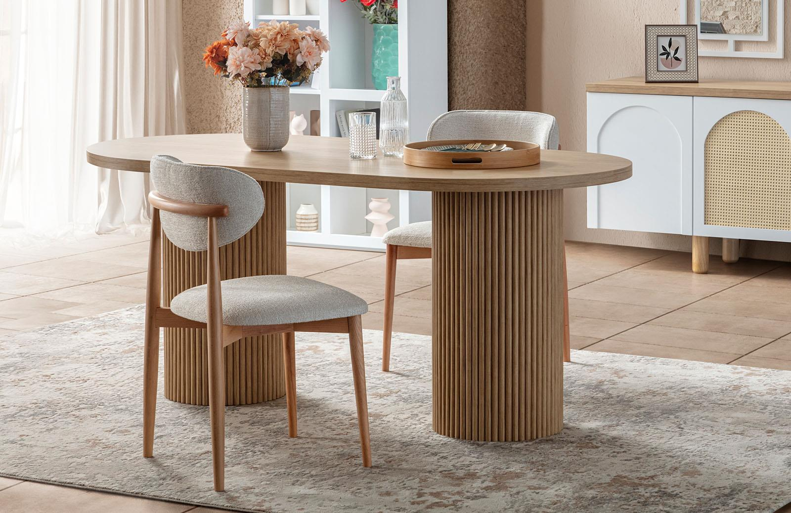 Latrell Retro Yemek Odası Takımı