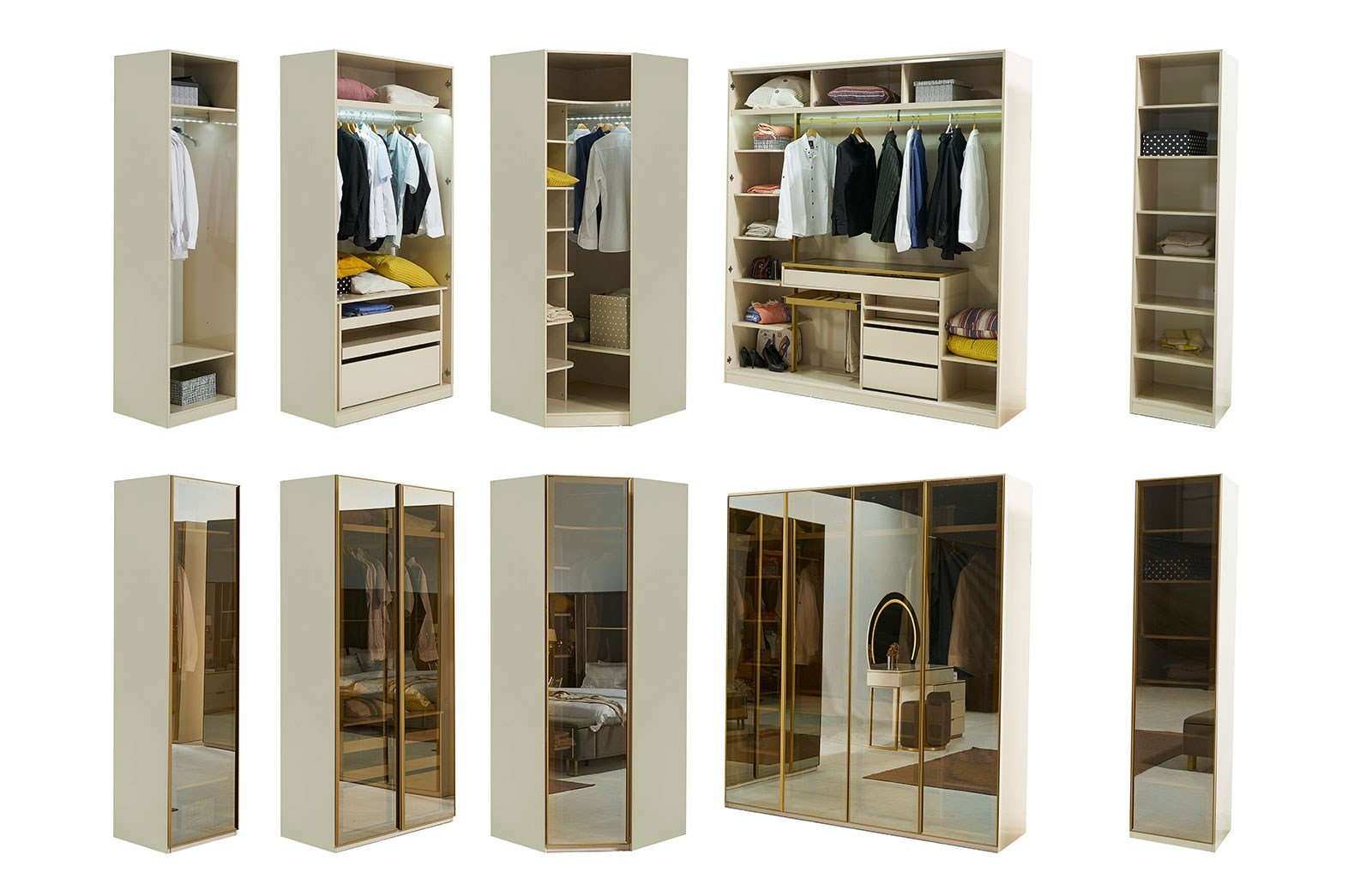 Lemis Yatak Odası Takımı Köşe Dolaplı