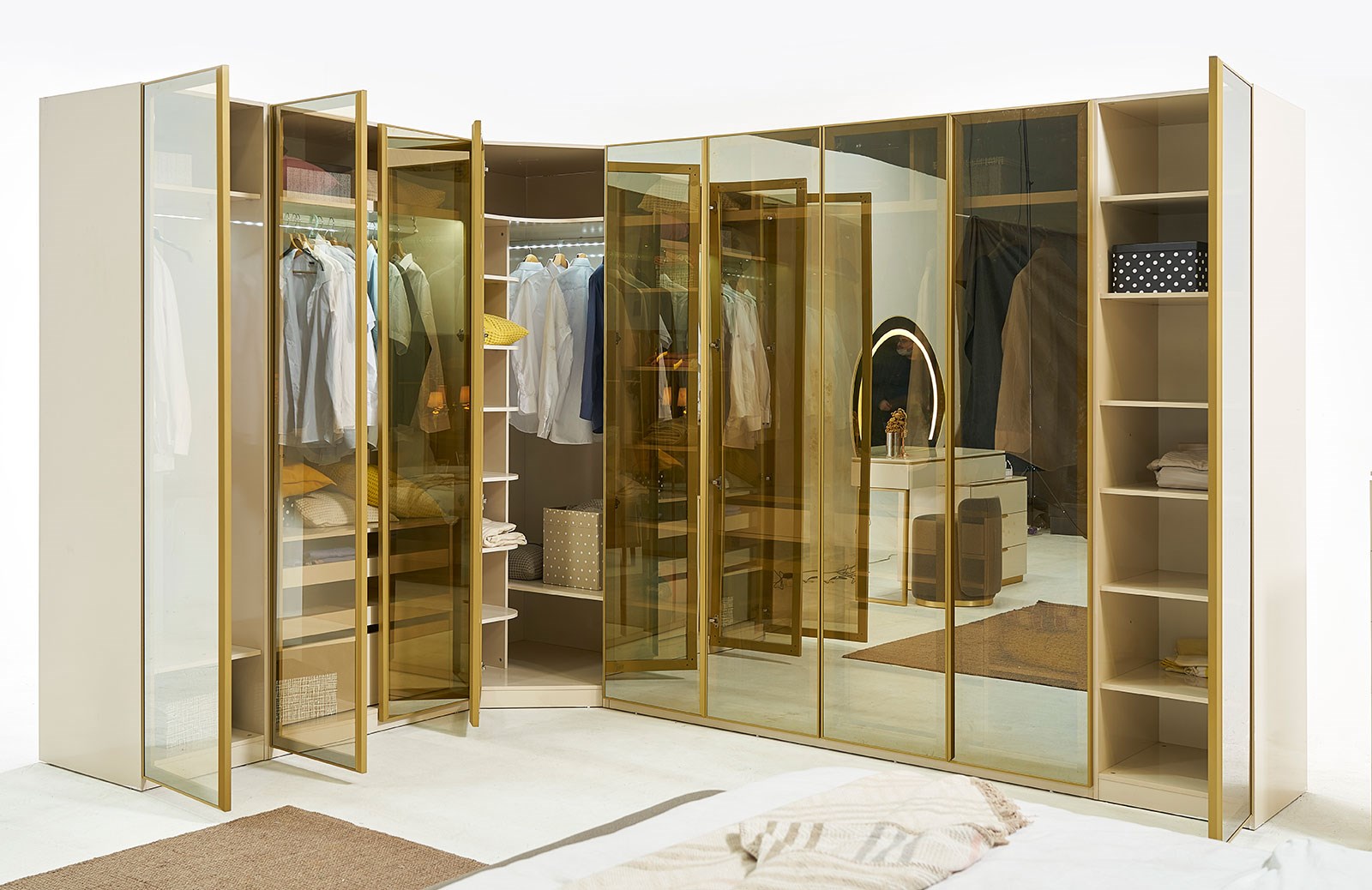 Lemis Yatak Odası Takımı Köşe Dolaplı