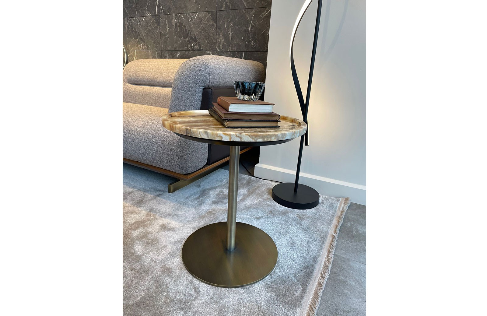 Lisaa Yan Sehpa Mermerli Oymalı