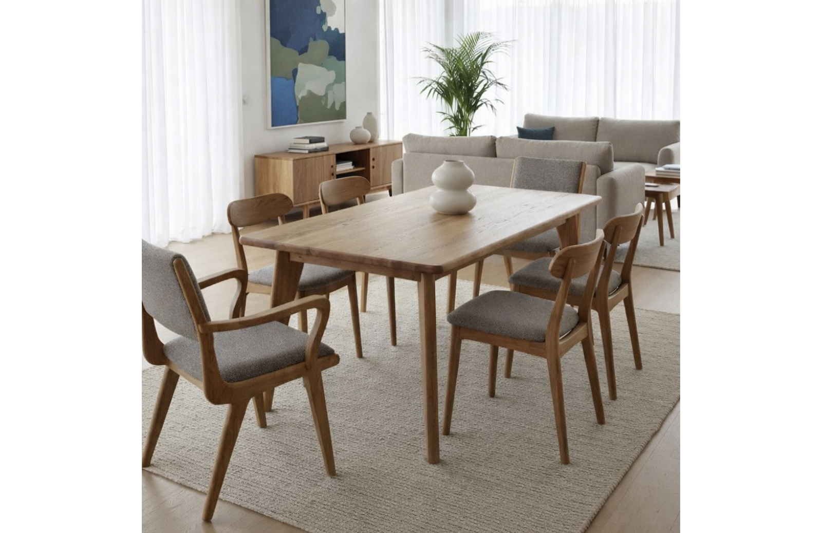 Marina Dikdörtgen Dört Ayaklı  Masa 100x200 cm