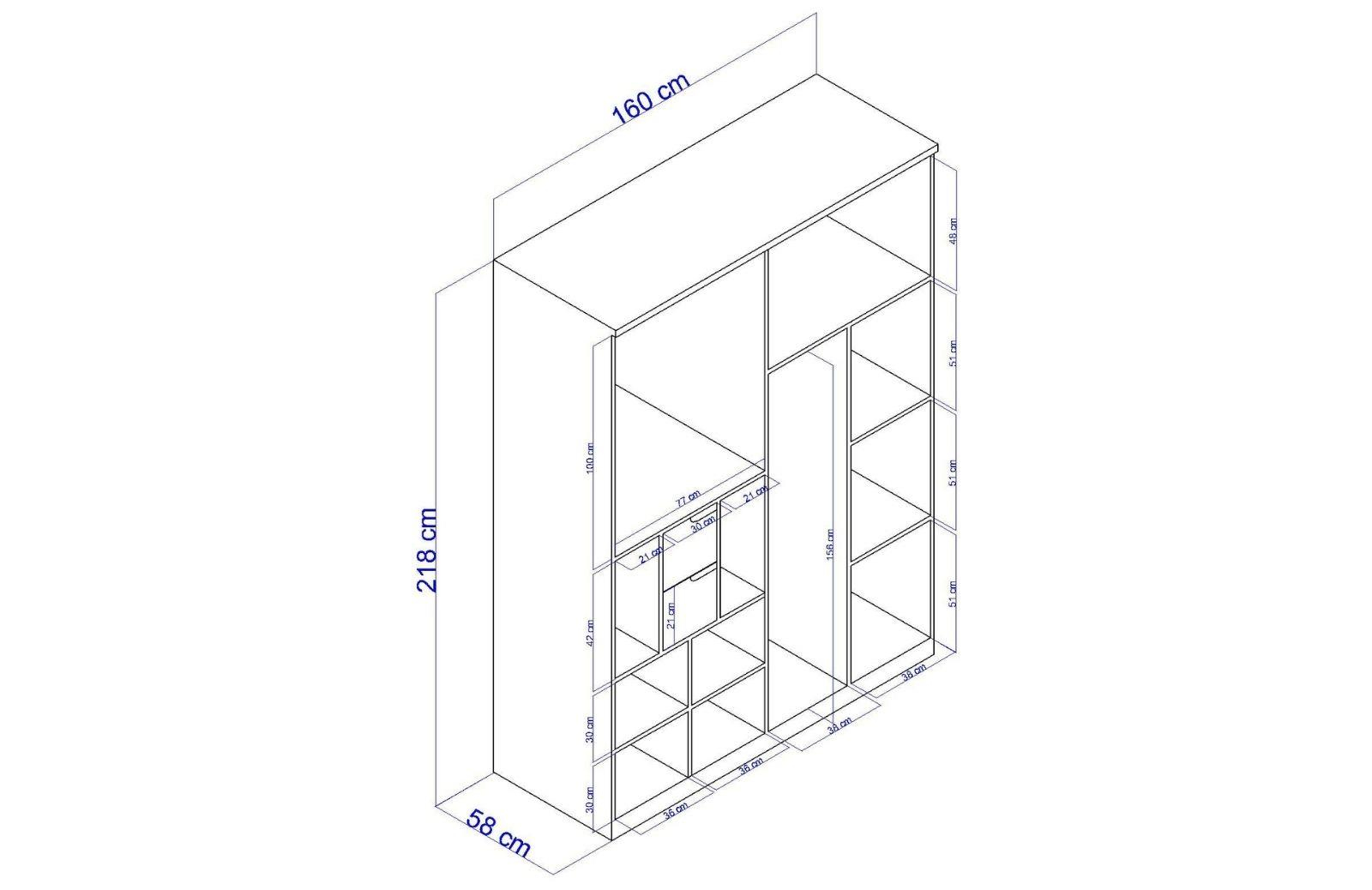 Ostra 4 Kapaklı Dolap