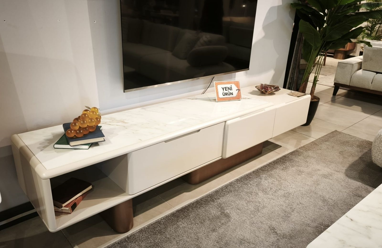 OUTLET - BDZ - Calviro Yemek Odası Takımı + Tv Ünitesi + Orta + Yan Sehpa