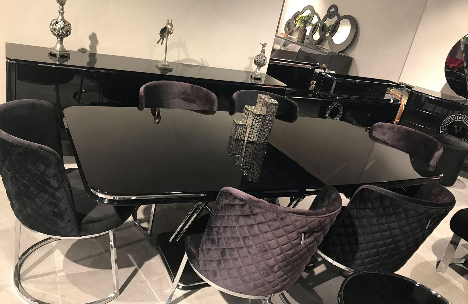 OUTLET - İMS - Velvet Yemek Odası Takımı + Tv Ünitesi + Büyük Orta Sehpa+ Küçük Orta Sehpa+ Yan Sehpa