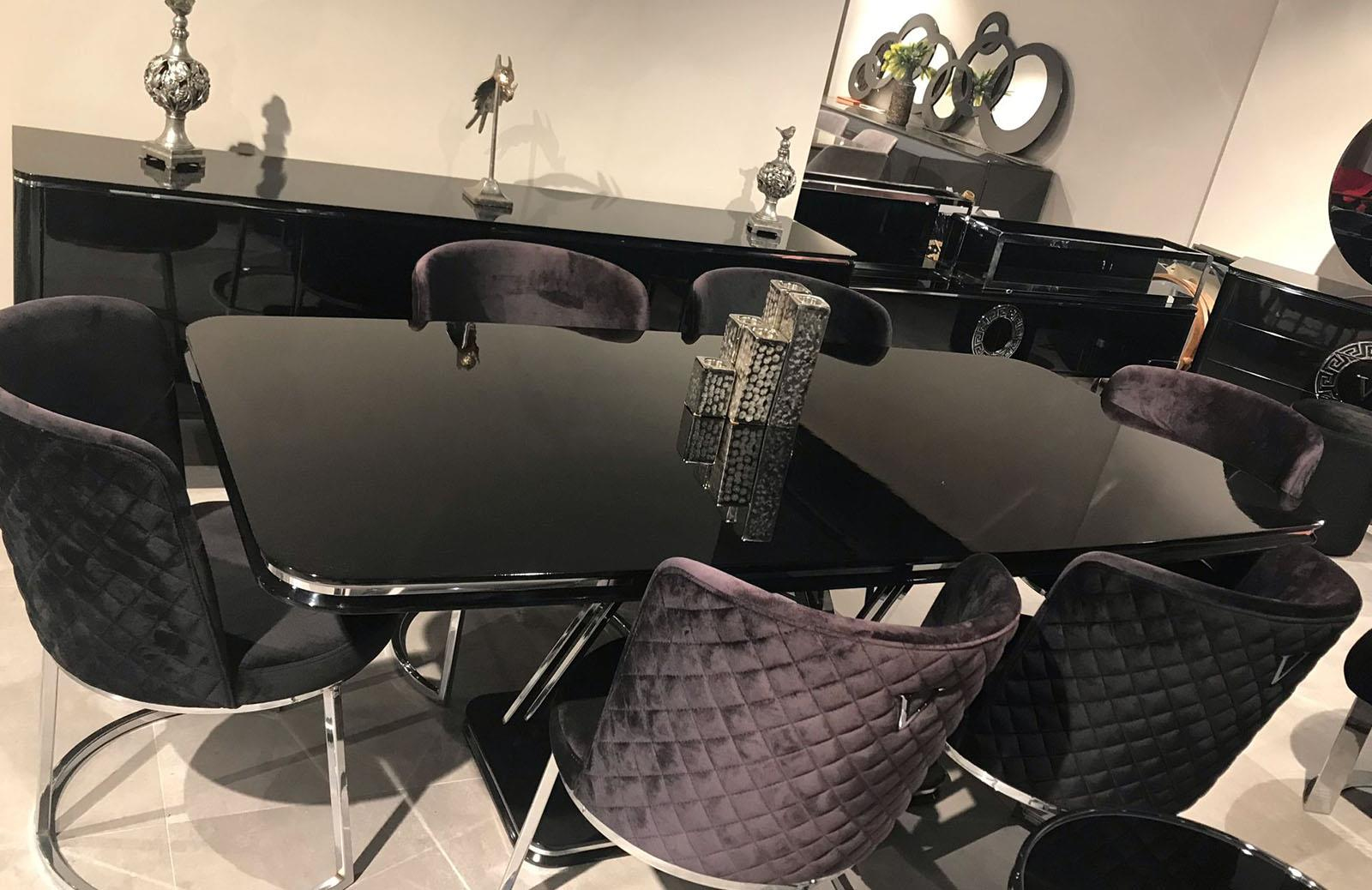 OUTLET - İMS - Velvet Yemek Odası Takımı + Tv Ünitesi + Büyük Orta Sehpa+ Küçük Orta Sehpa+ Yan Sehpa