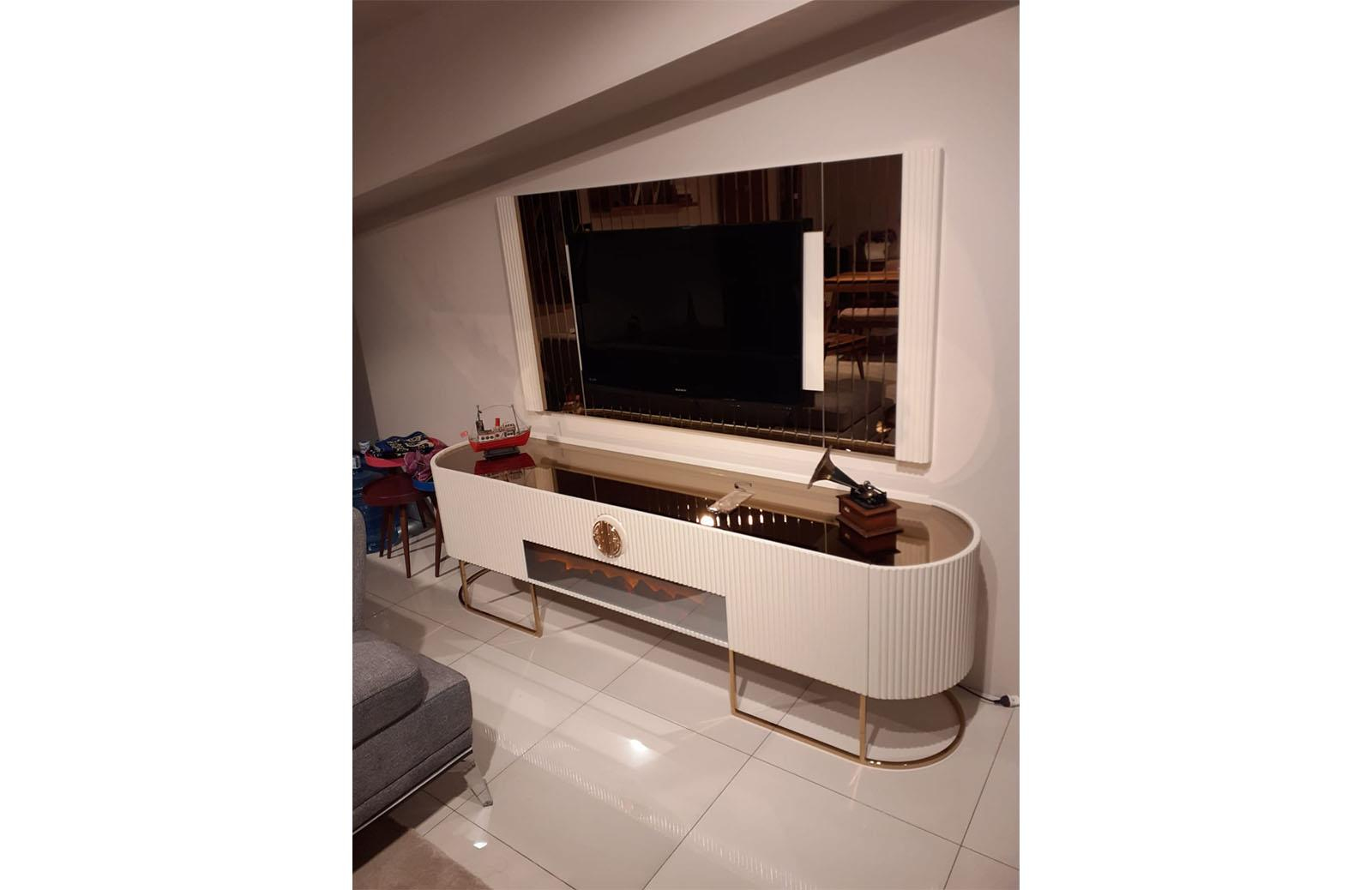 OUTLET - MDK1 - Morten Yemek Odası Takımı + Tv Ünitesi + Orta Sehpa + Yan Sehpa