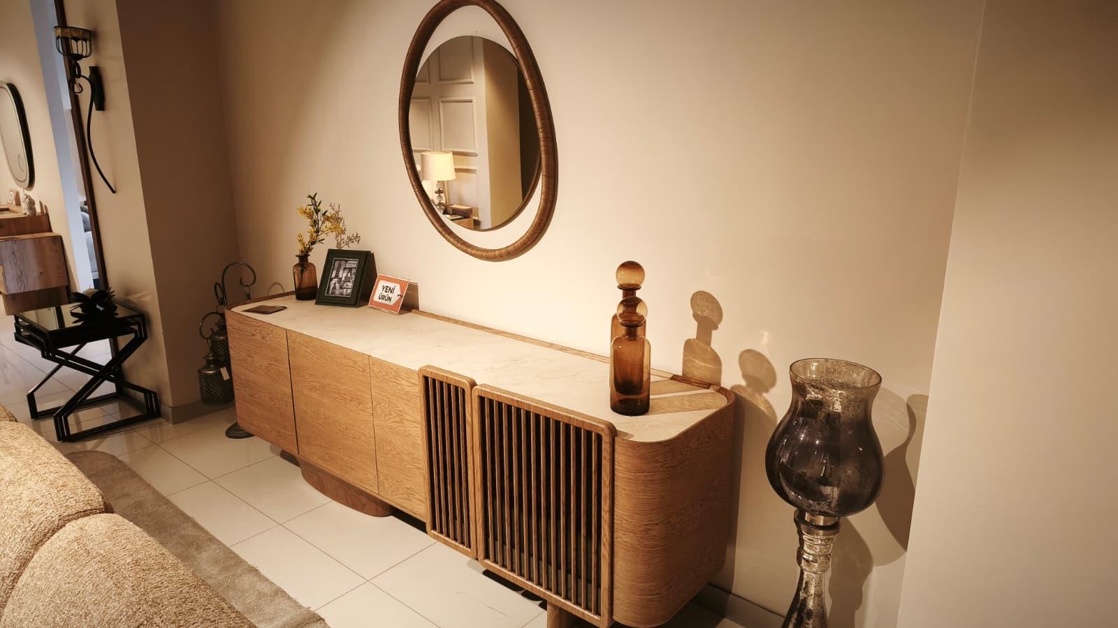 OUTLET-MLT- Arrigo Yemek Odası Takımı + TV + Orta Sehpa + Puf