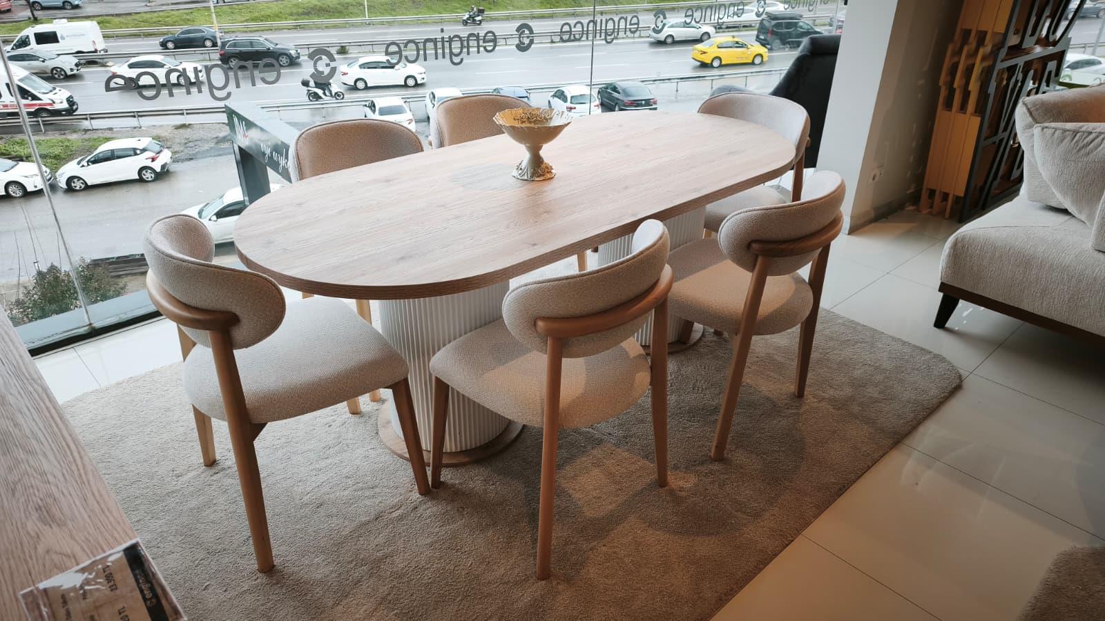 OUTLET- MLT- Lusia Yemek Odası Takımı + Tv Ünitesi + Orta Sehpa