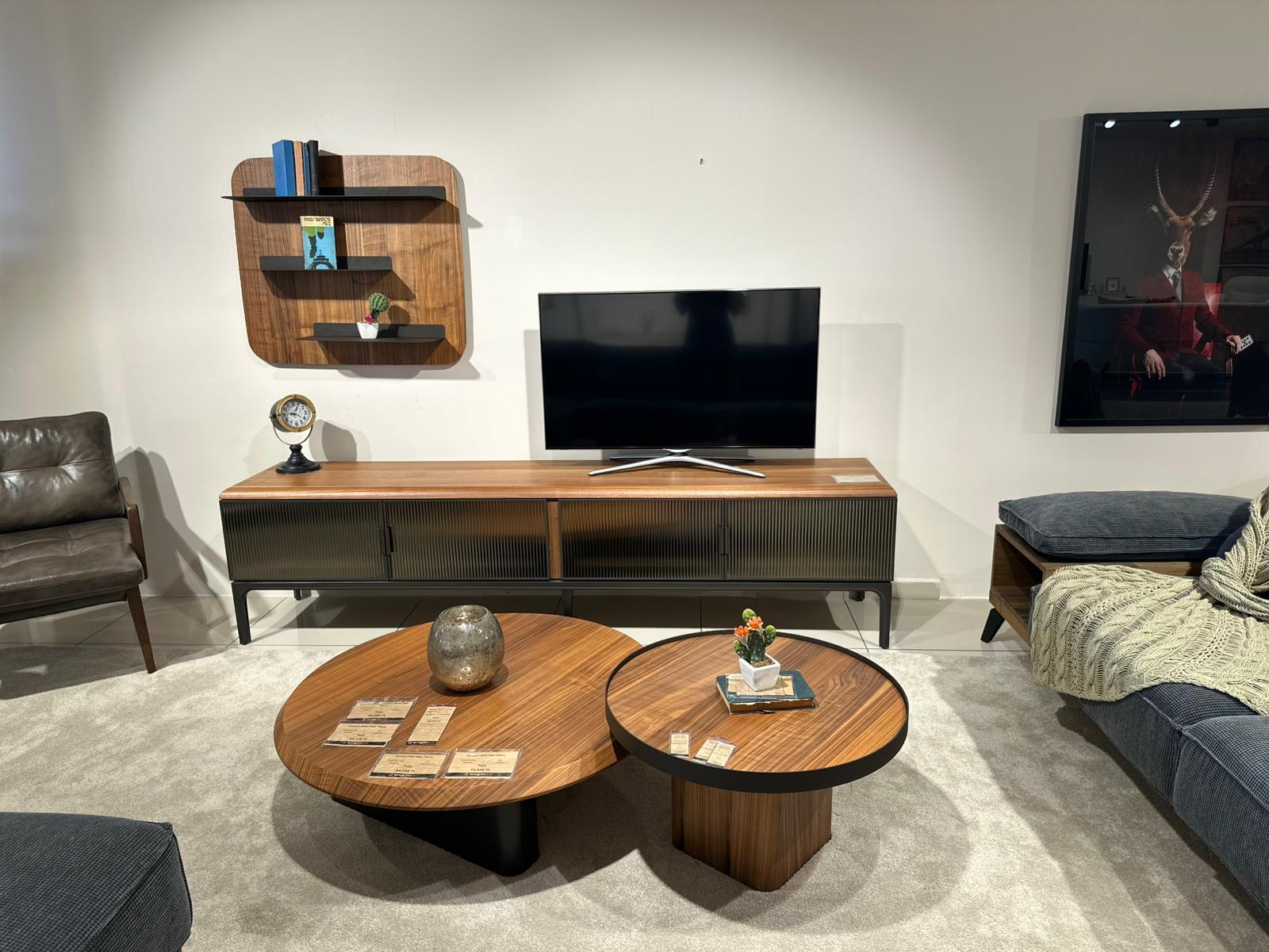 OUTLET - MOB - Brossa Yemek Odası Takımı + TV Ünitesi + Orta Sehpa Seti