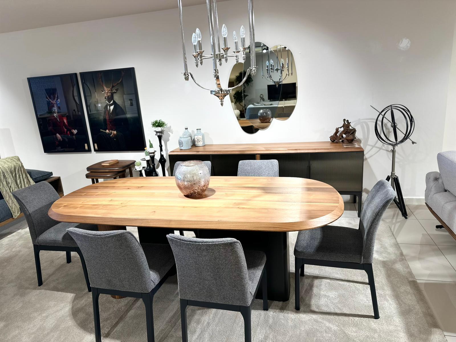 OUTLET - MOB - Brossa Yemek Odası Takımı + TV Ünitesi + Orta Sehpa Seti