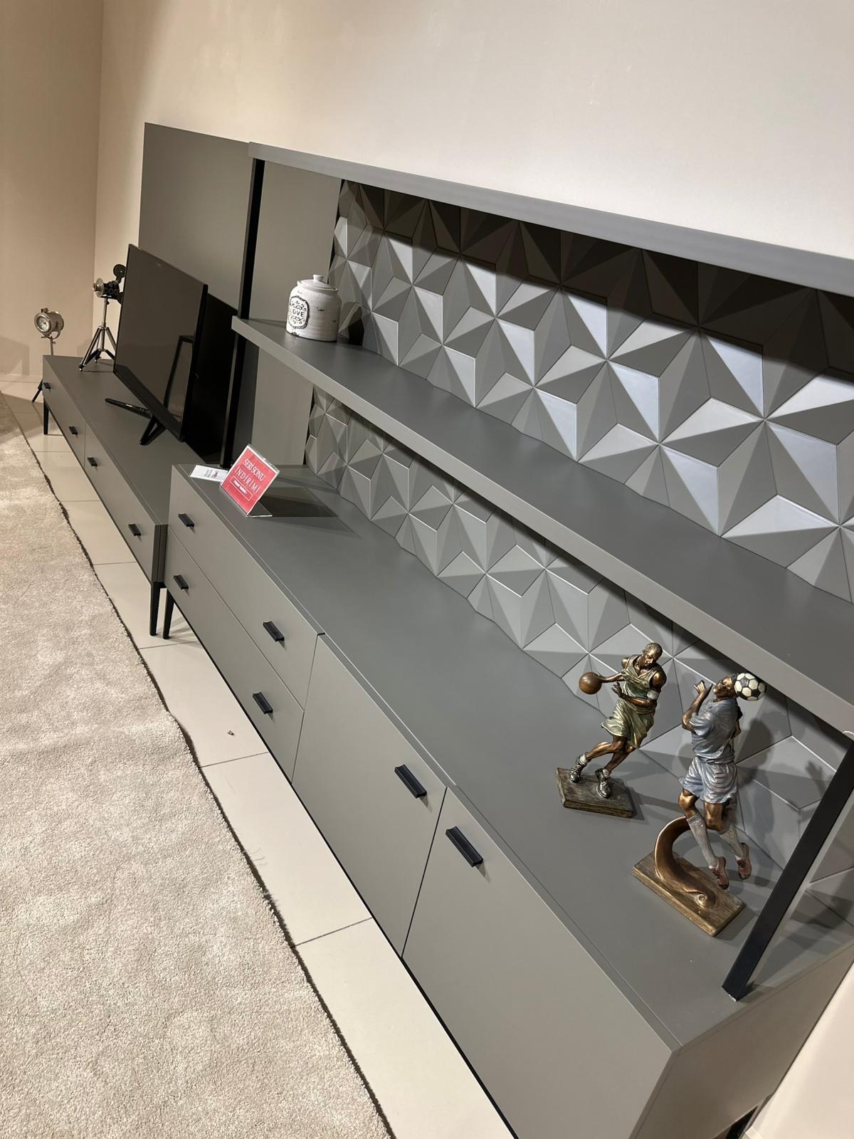 OUTLET - MOB - Liset Yemek Odası Takımı + Tv Ünitesi + Sehpalar