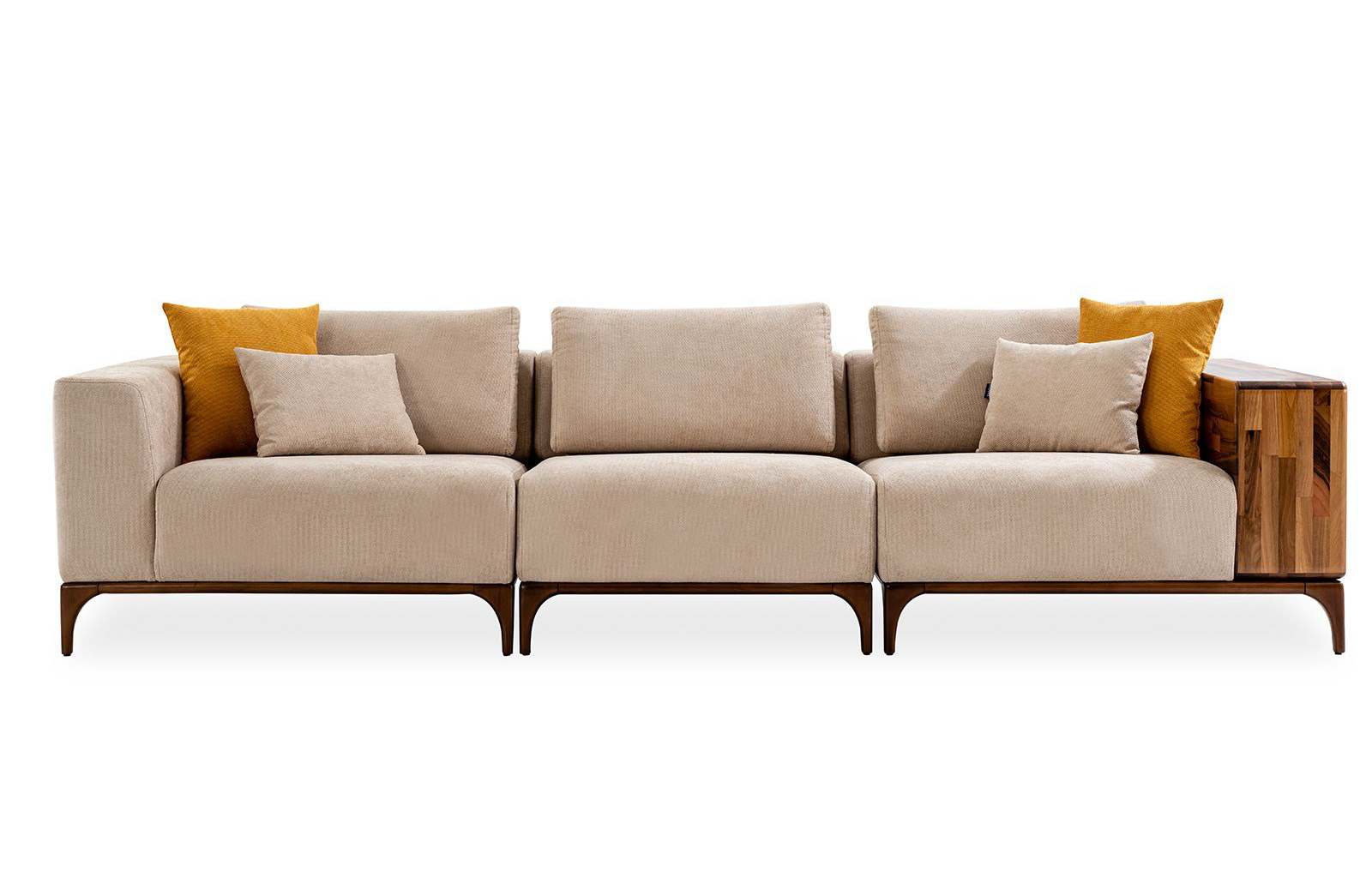 Ready Üçlü Koltuk Ahşap Kollu -C