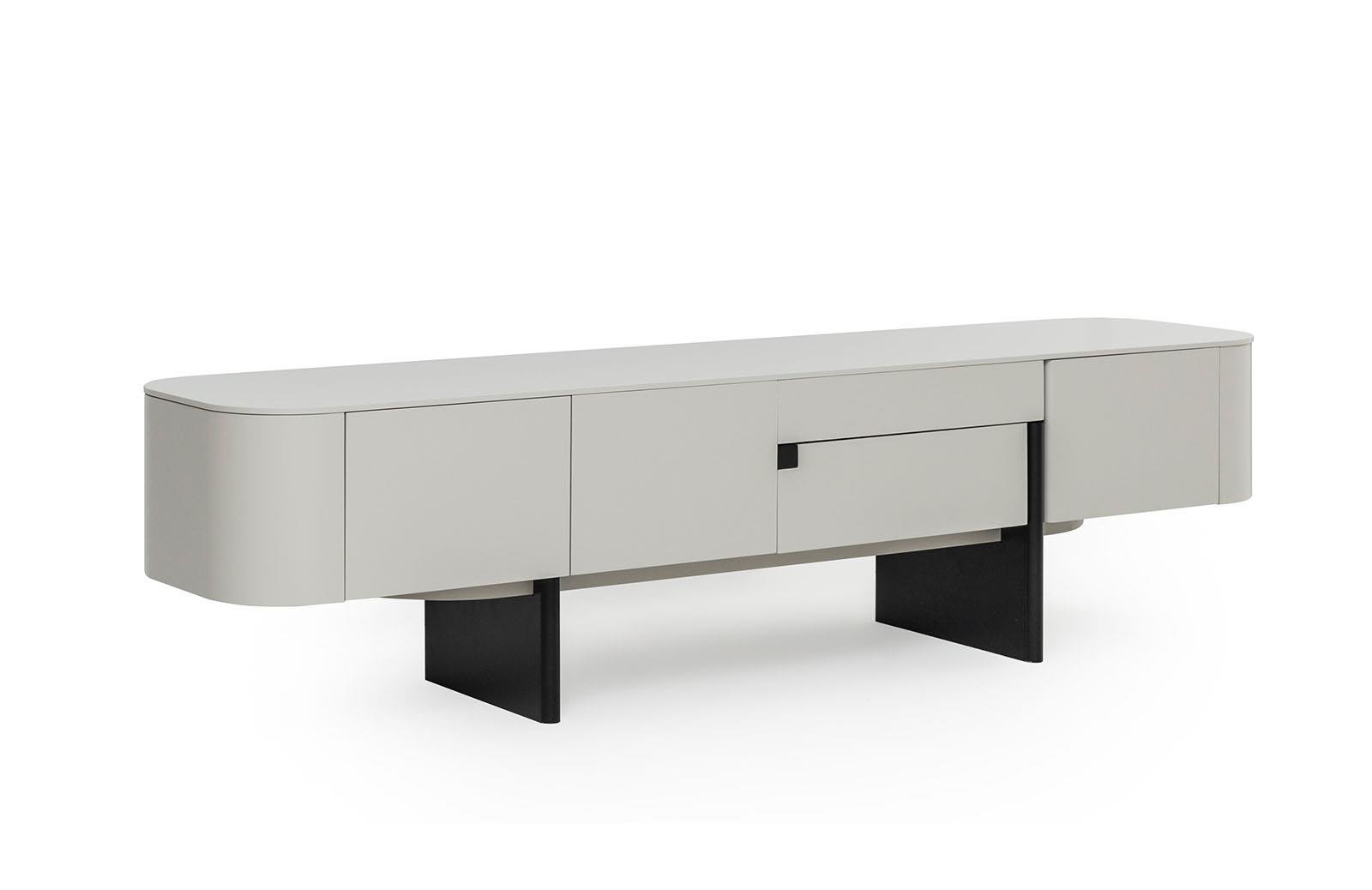 Riley Gri Tv Sehpası Porselen