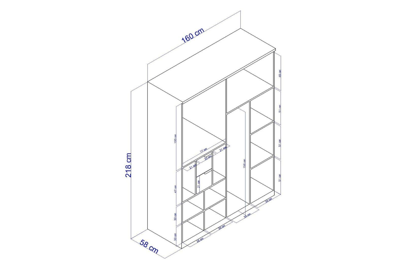 Skova 4 Kapaklı Dolap