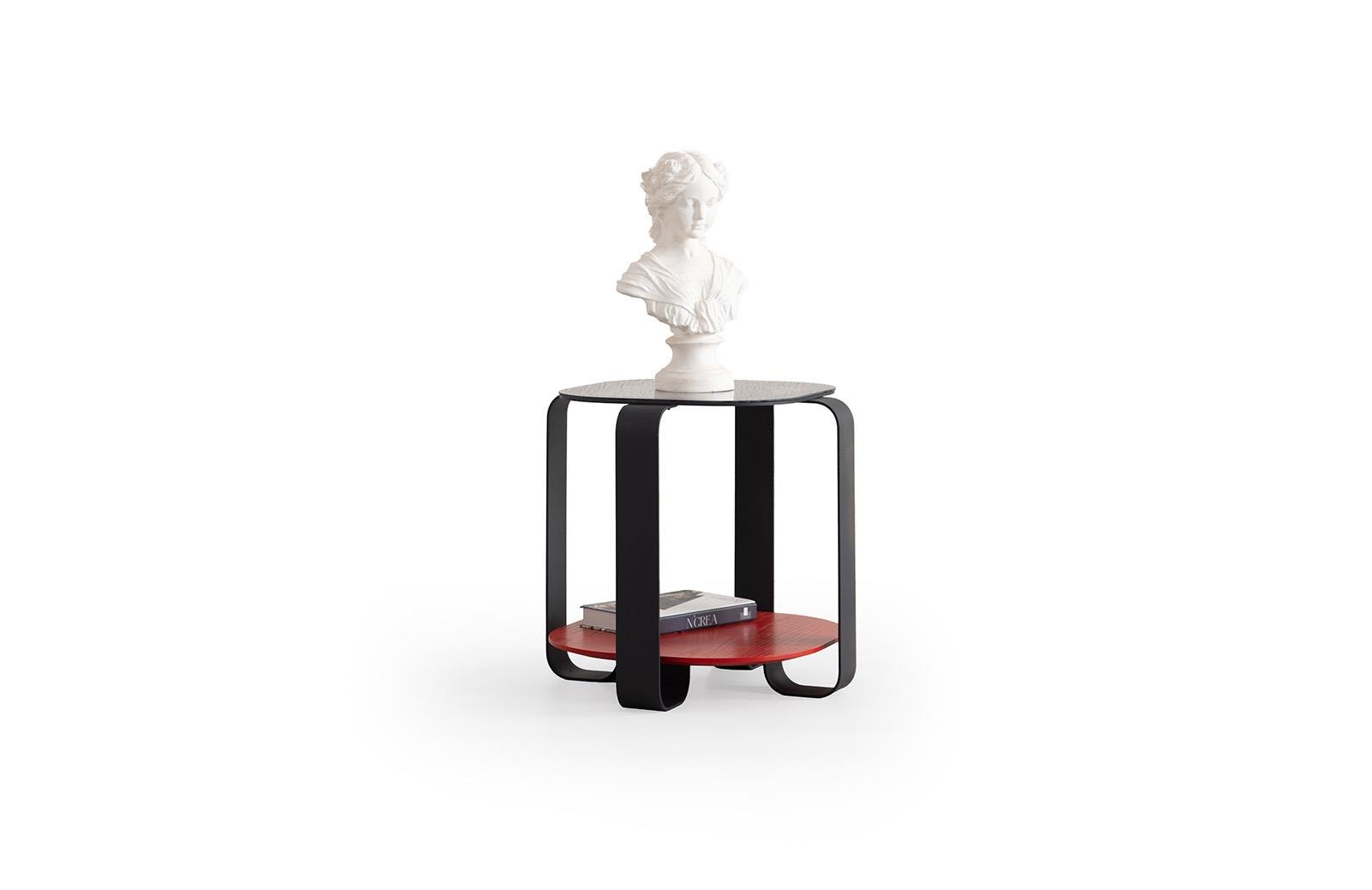 Venezia Yan Sehpa Kırmızı