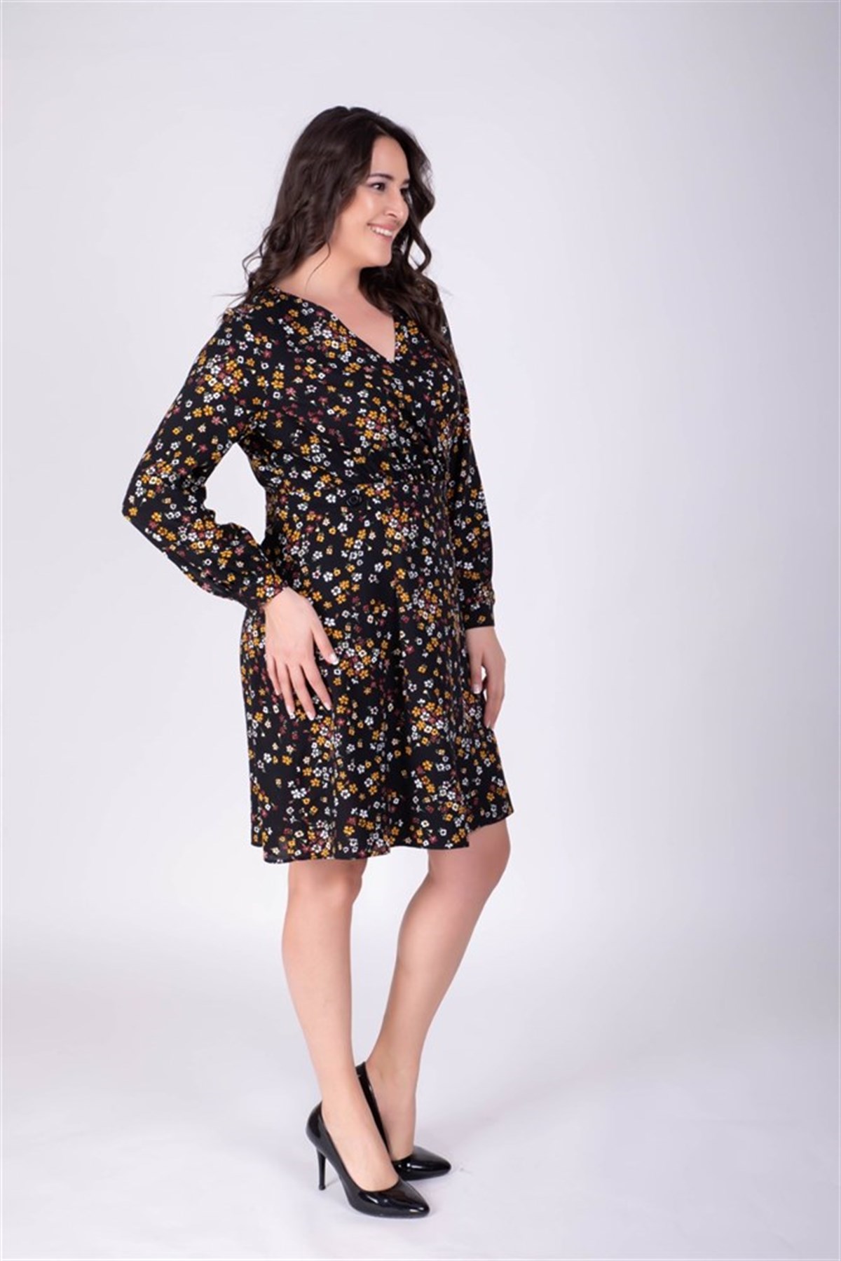 Anvelop Çiçekli ElbiseMYLINE34248