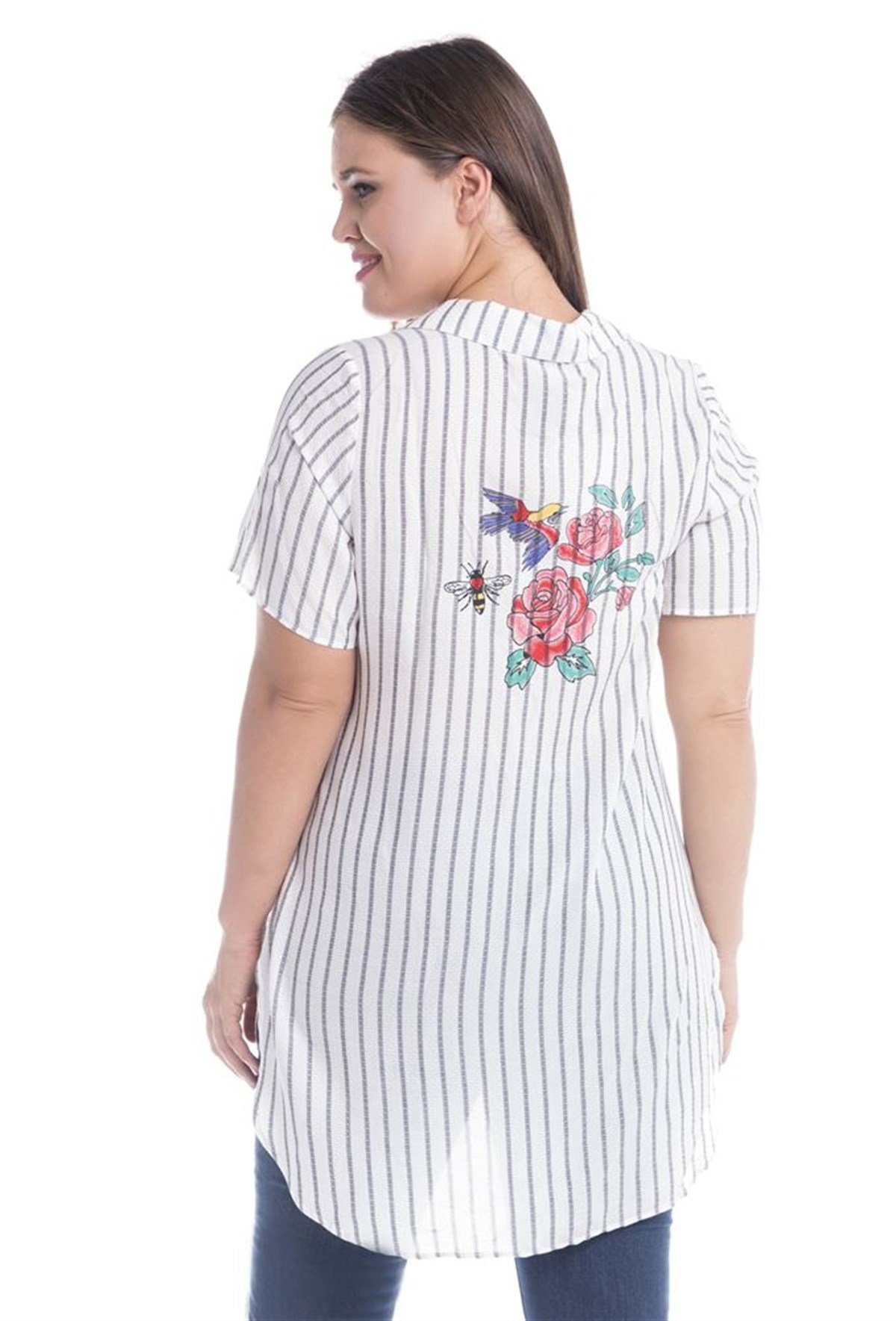 Arkası Baskılı TunikMYLINE13005-m