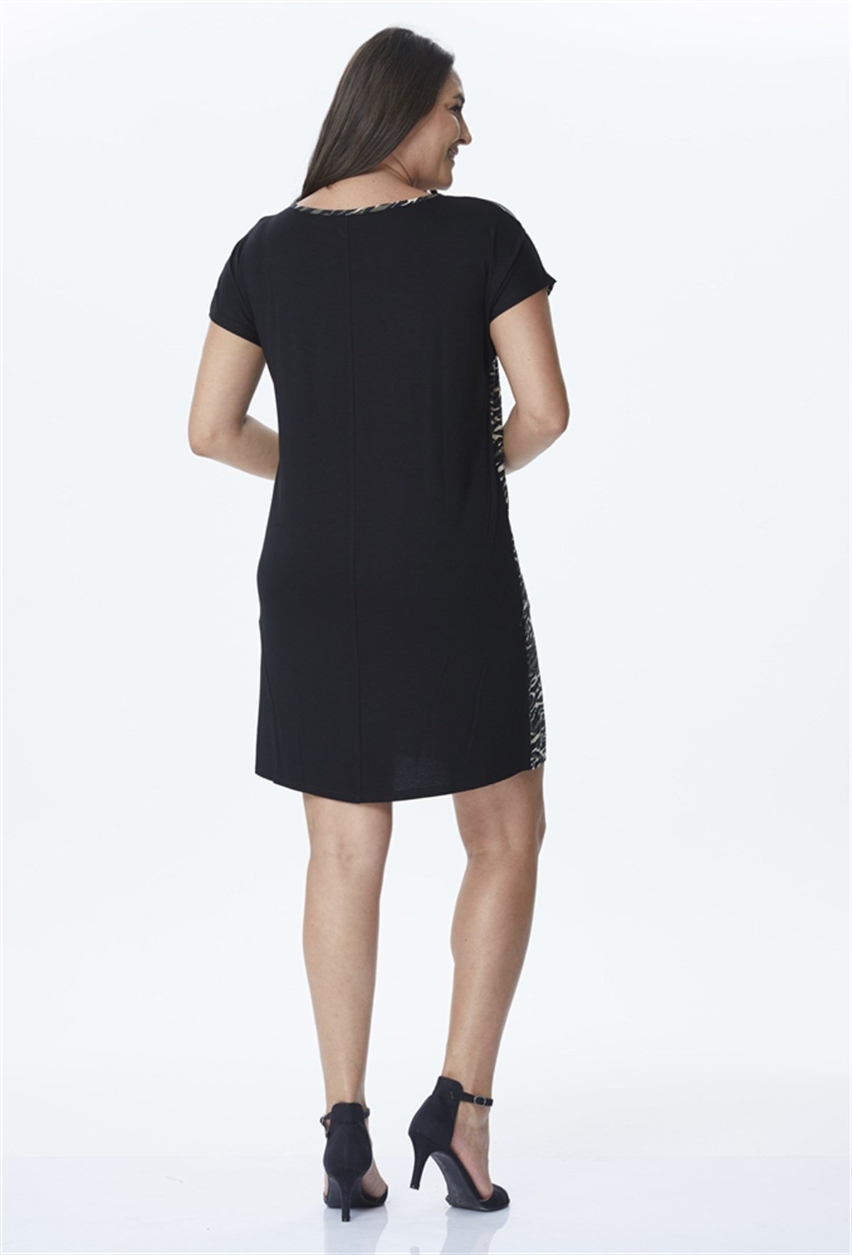 Arkası Örme Önü Dokuma Salaş ElbiseMYLINE23881