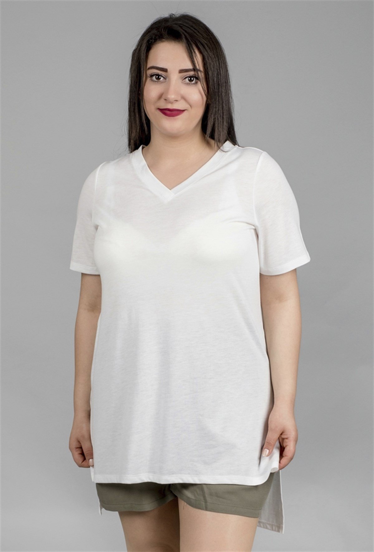 Arkası Uzun T-ShirtMYLINE23774