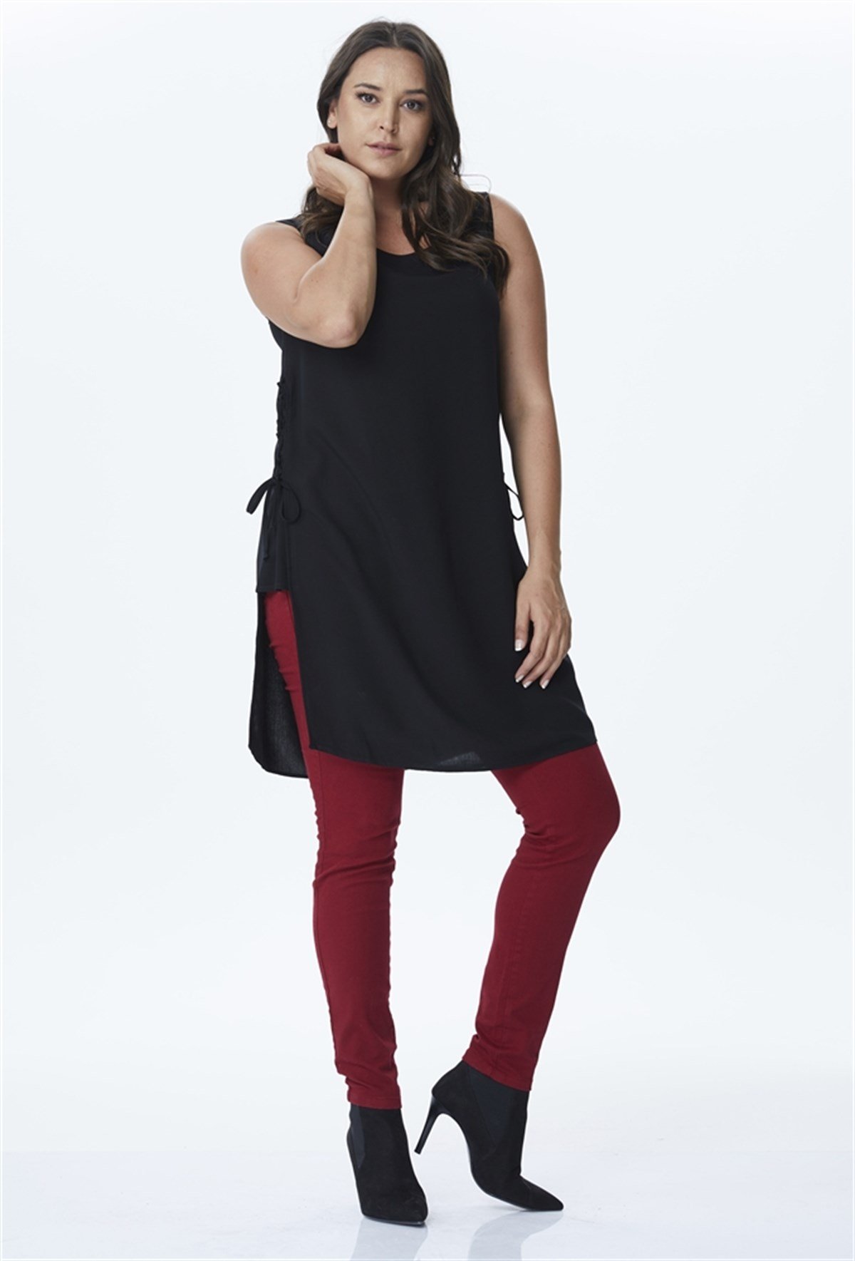 Bağlama Detaylı Yırtmaçlı TunikMYLINE23880