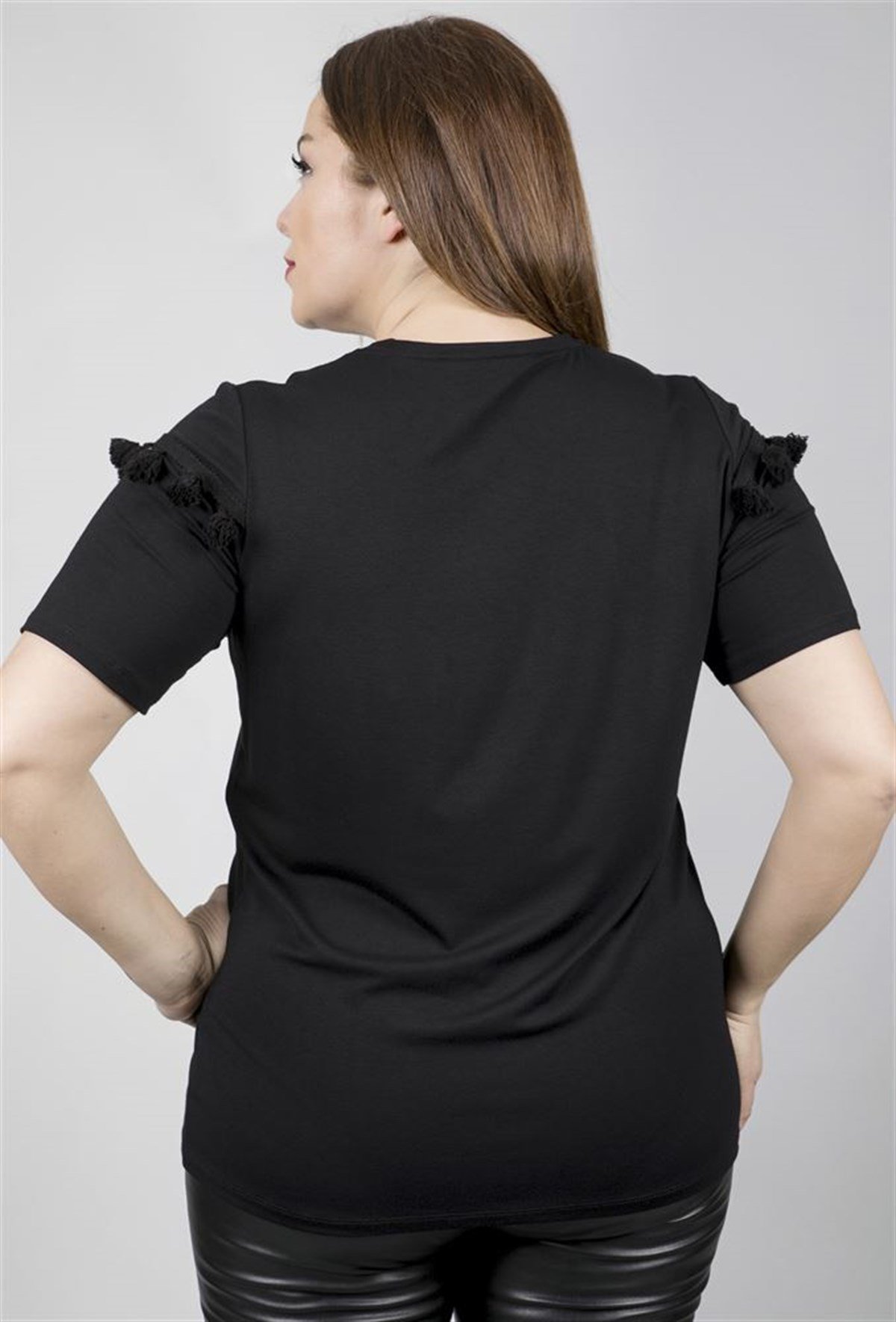 Bedeni Püsküllü T-ShirtMYLINE23573-m