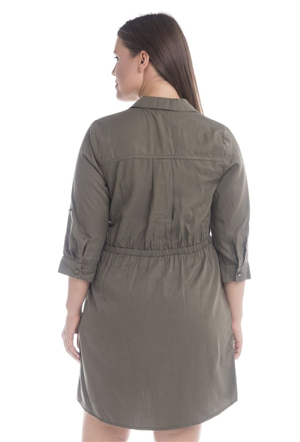 Belden Büzmeli ElbiseMYLINE12398-m