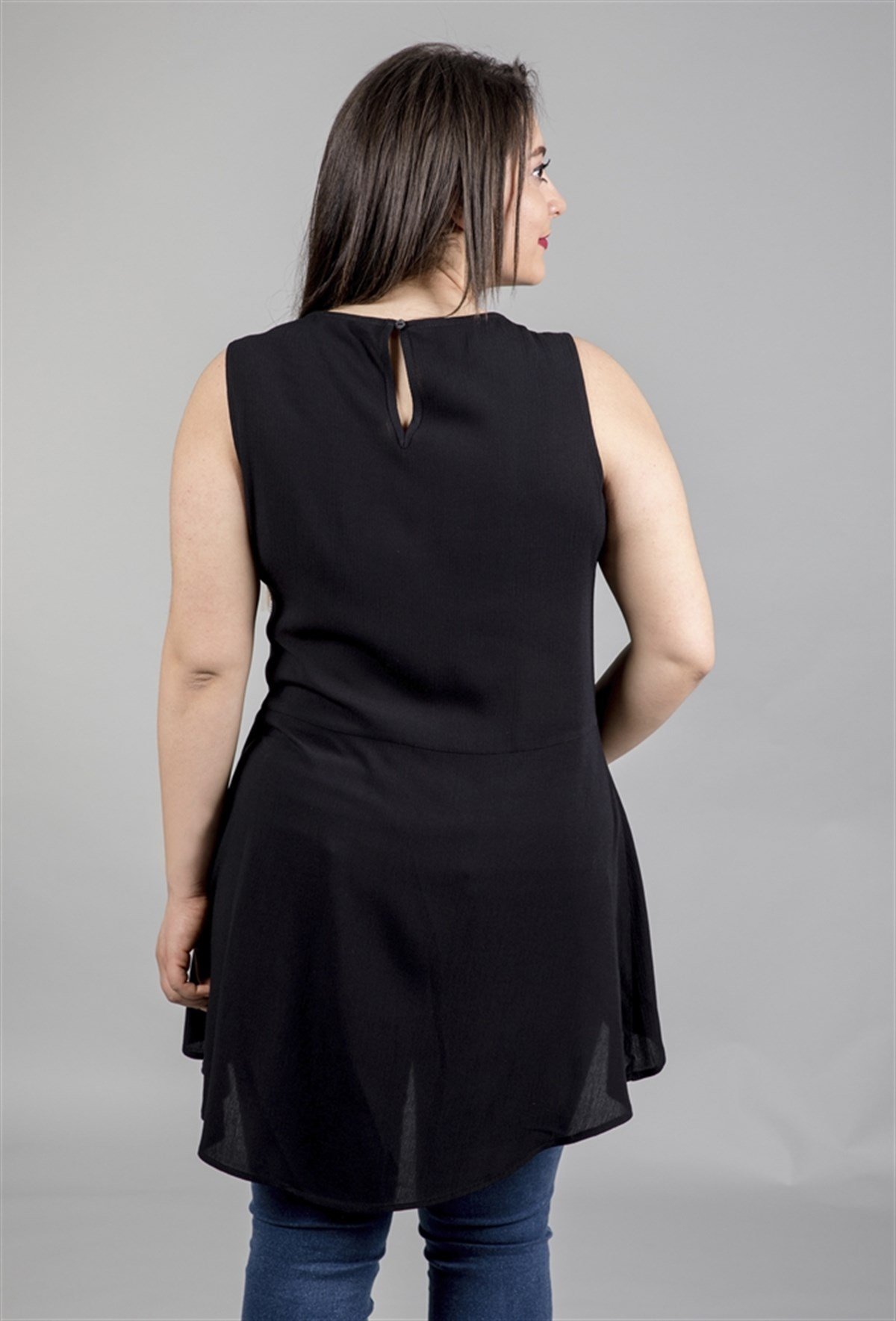 Belden Detaylı Uzun BluzMYLINE23691-m