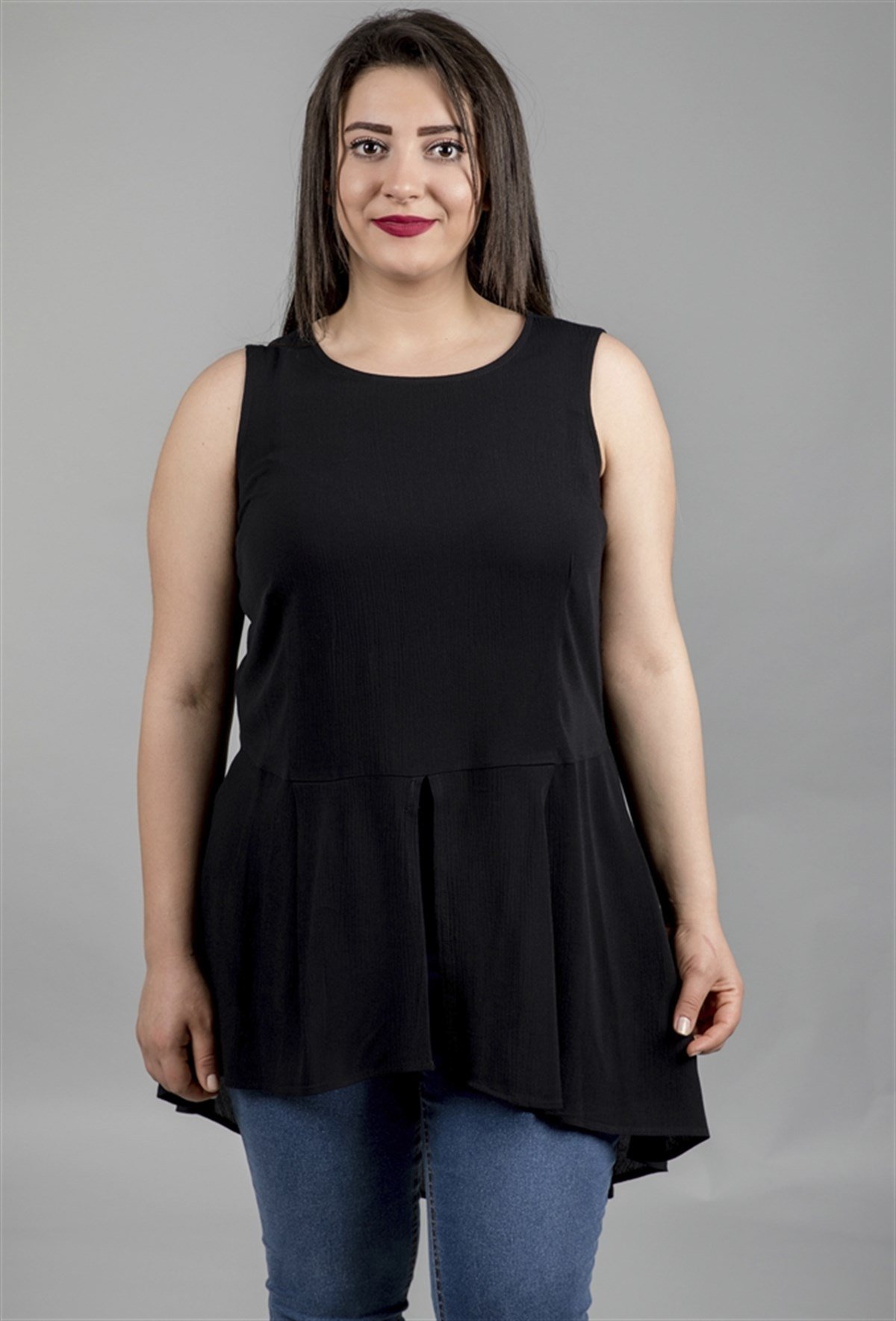 Belden Detaylı Uzun BluzMYLINE23691-m