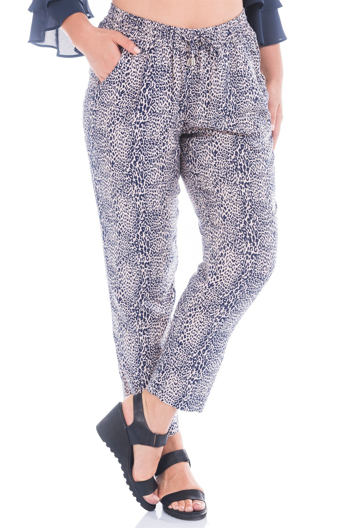 Beli Lastikli Bağcıklı PantolonMYLINE12372-m