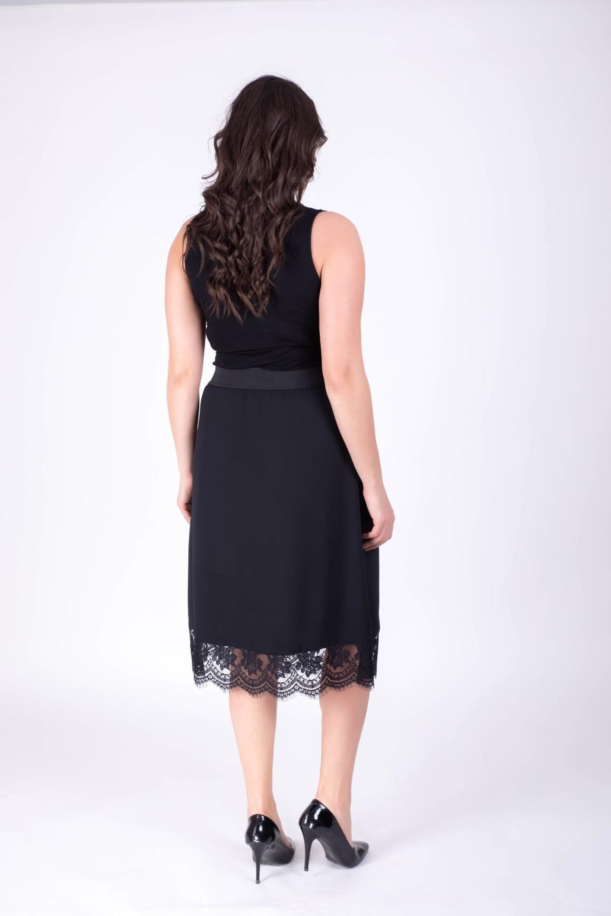 Beli Lastikli Eteği Dantel EtekMYLINE34320