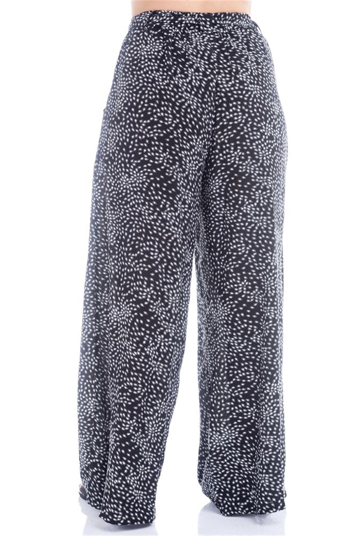 Beli Lastikli Geniş Paçalı PantolonMYLINE13015-m