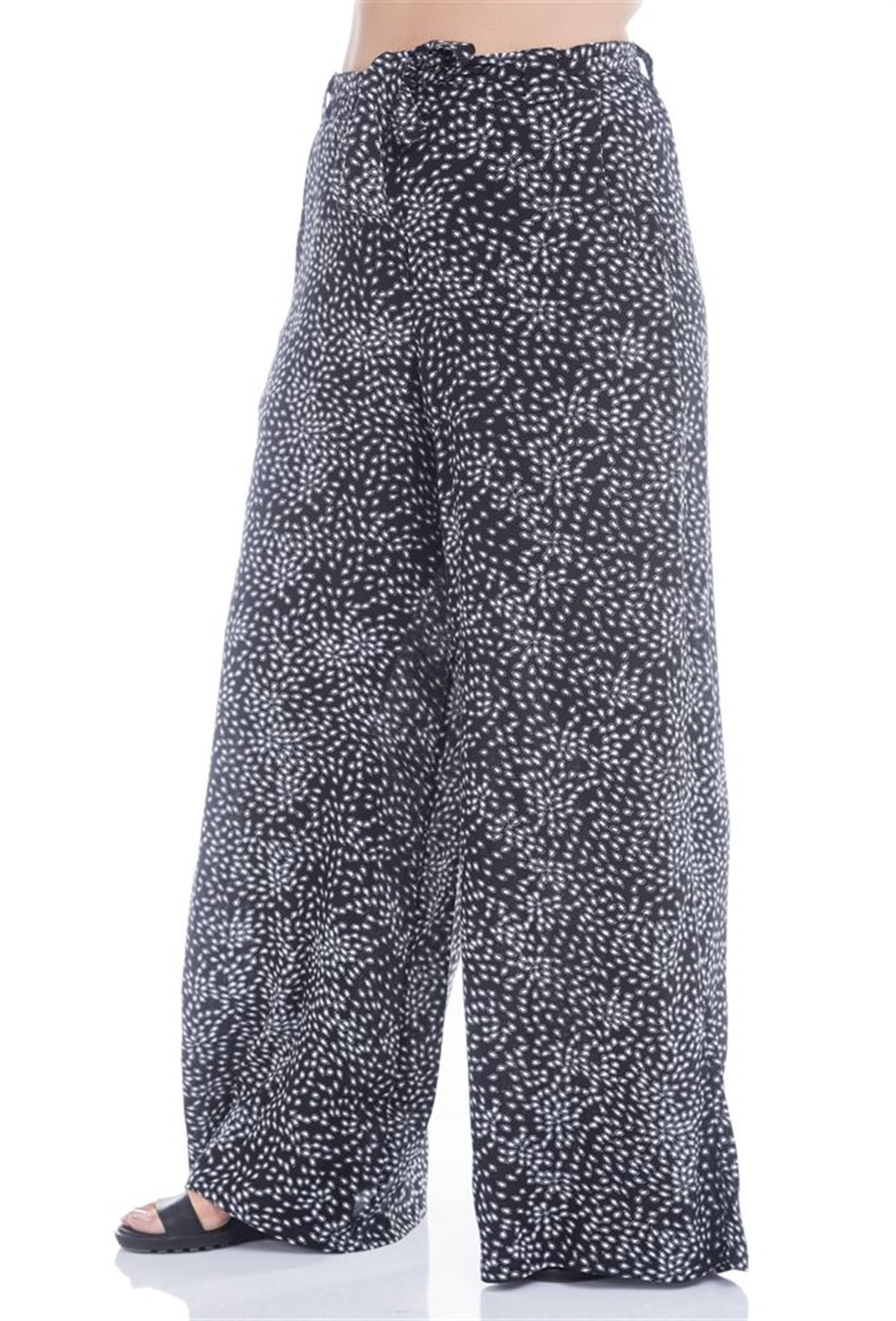 Beli Lastikli Geniş Paçalı PantolonMYLINE13015-m