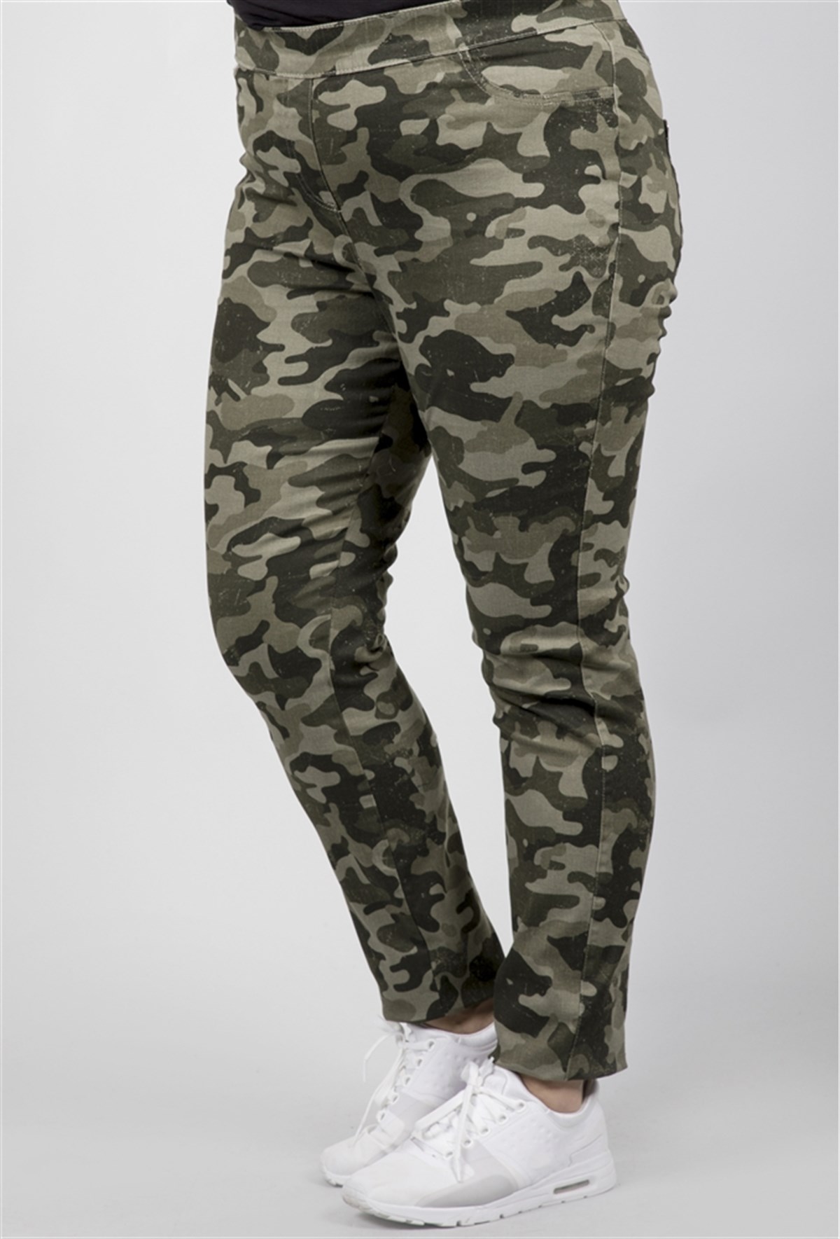 Beli Lastikli Kamuflaj Desenli PantolonMYLINE23587-m